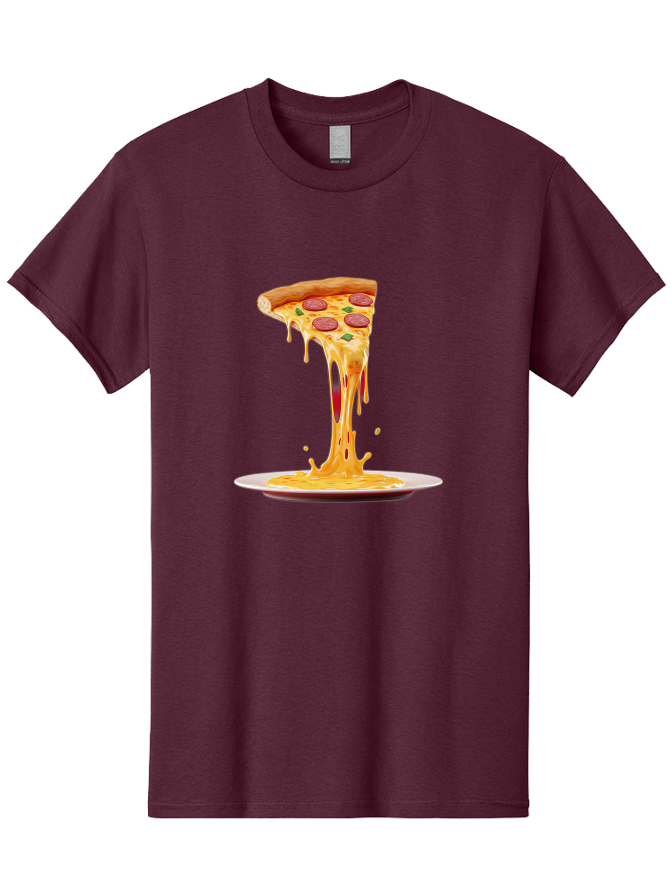 Pepperoni-Pizza-Slice-8 Men'S Graphic Tee, 100% Cotton, Comfortable Casual Summer Wear, Machine Washable, Cheesy Pizza Slice, Pepperoni Pizza, Melted Mozzarella, Cheesy Goodness, Pizza Toppings, Savory Delight, Italian Cuisine, Bac240