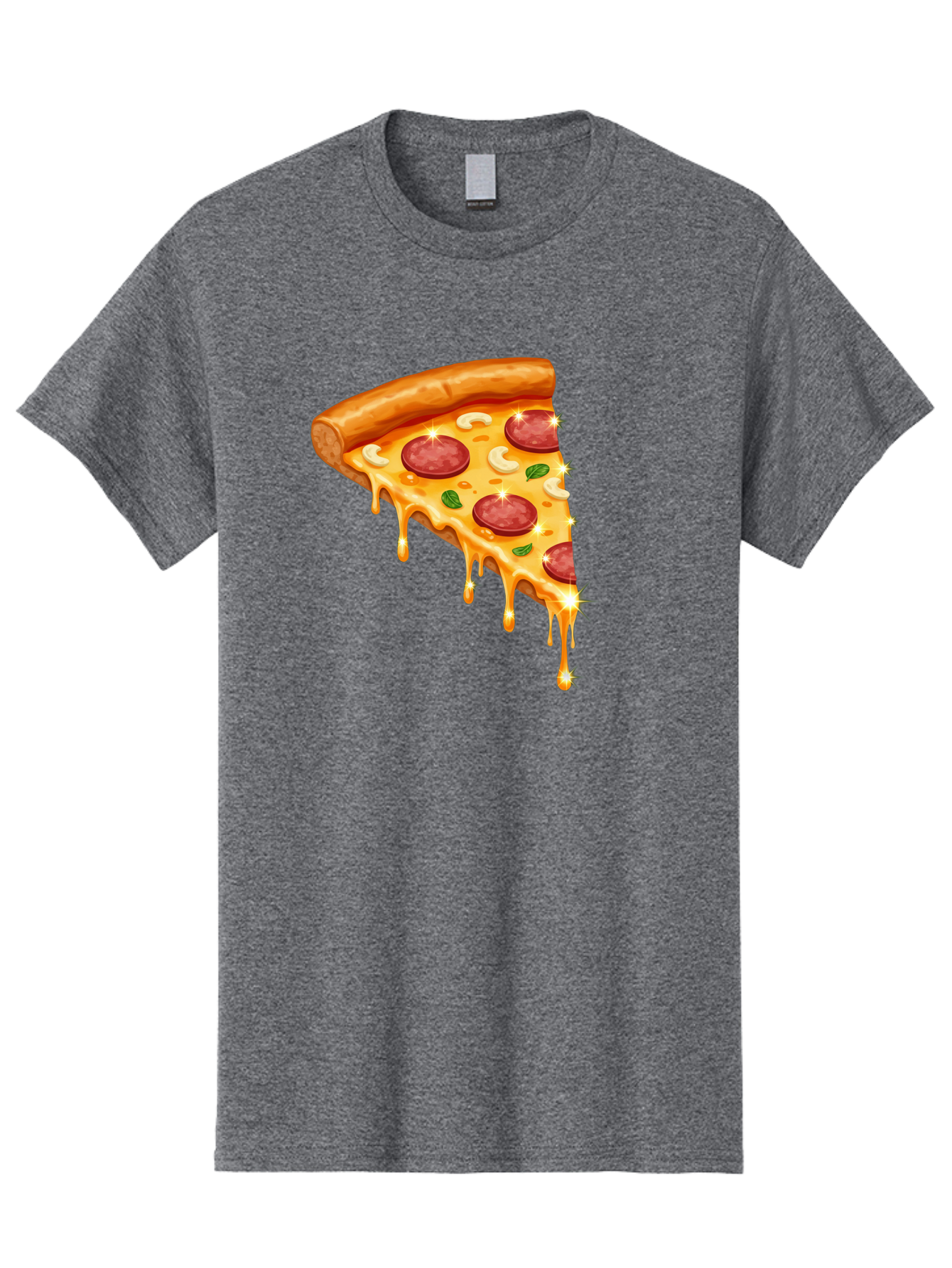 Pepperoni-Pizza-Slice-9 Men'S Graphic Tee, 100% Cotton, Comfortable Casual Summer Wear, Machine Washable, Pepperoni Pizza, Cheesy Goodness, Melted Cheese, Savory Toppings, Italian Cuisine, Pizza Slice, Foodie Delights, Gourmet Pizza Bac241