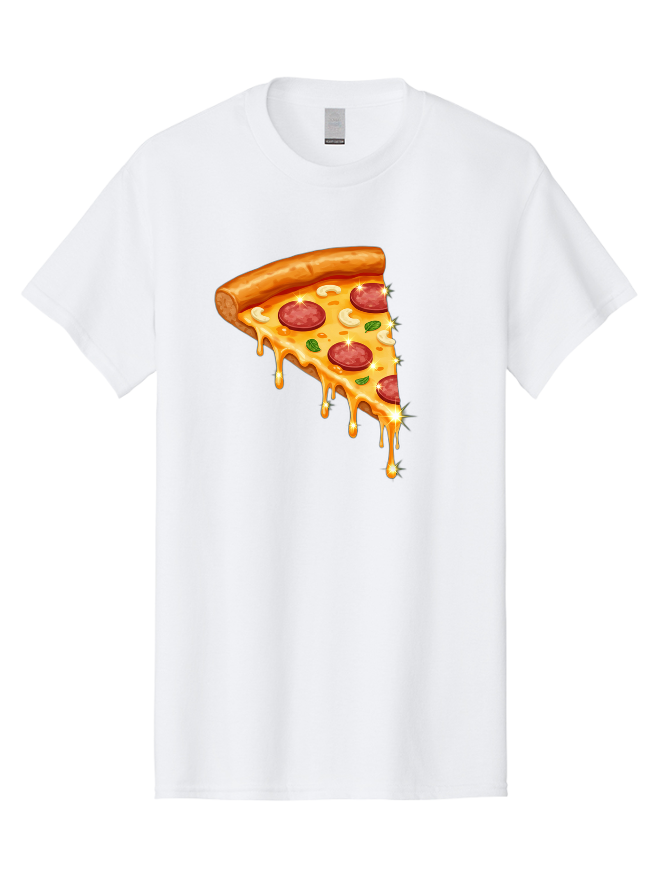 Pepperoni-Pizza-Slice-9 Men'S Graphic Tee, 100% Cotton, Comfortable Casual Summer Wear, Machine Washable, Pepperoni Pizza, Cheesy Goodness, Melted Cheese, Savory Toppings, Italian Cuisine, Pizza Slice, Foodie Delights, Gourmet Pizza Bac241