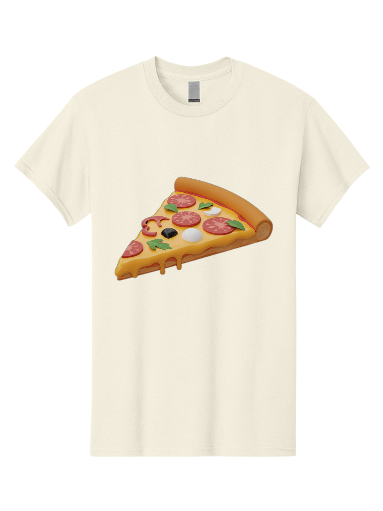 Pizza-Slice-1 Men'S Graphic Tee, 100% Cotton, Comfortable Casual Summer Wear, Machine Washable, Pizza Slice, Pepperoni Pizza, Melted Cheese, Italian Food, Cheese Pizza, Olives, Garlic, Basil Leaves, Pepperoni Slices, Gourmet Pizza Bac269