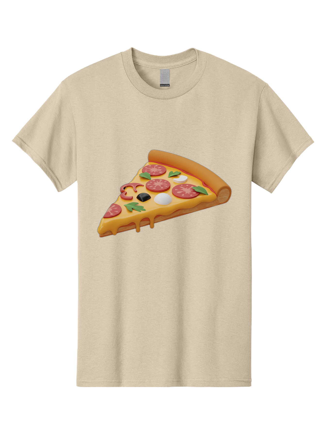 Pizza-Slice-1 Men'S Graphic Tee, 100% Cotton, Comfortable Casual Summer Wear, Machine Washable, Pizza Slice, Pepperoni Pizza, Melted Cheese, Italian Food, Cheese Pizza, Olives, Garlic, Basil Leaves, Pepperoni Slices, Gourmet Pizza Bac269