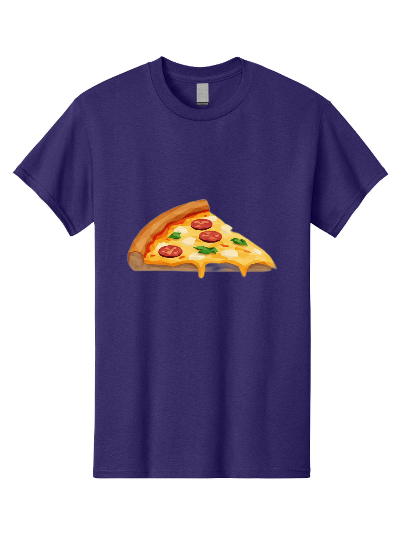Pizza-Slice-16 Men'S Graphic Tee, 100% Cotton, Comfortable Casual Summer Wear, Machine Washable, Cheesy Pizza Slice, Melted Mozzarella Cheese, Pepperoni Toppings, Fresh Basil Leaves, Gooey Cheese Strings, Italian Cuisine, Savory Delight, Bac276