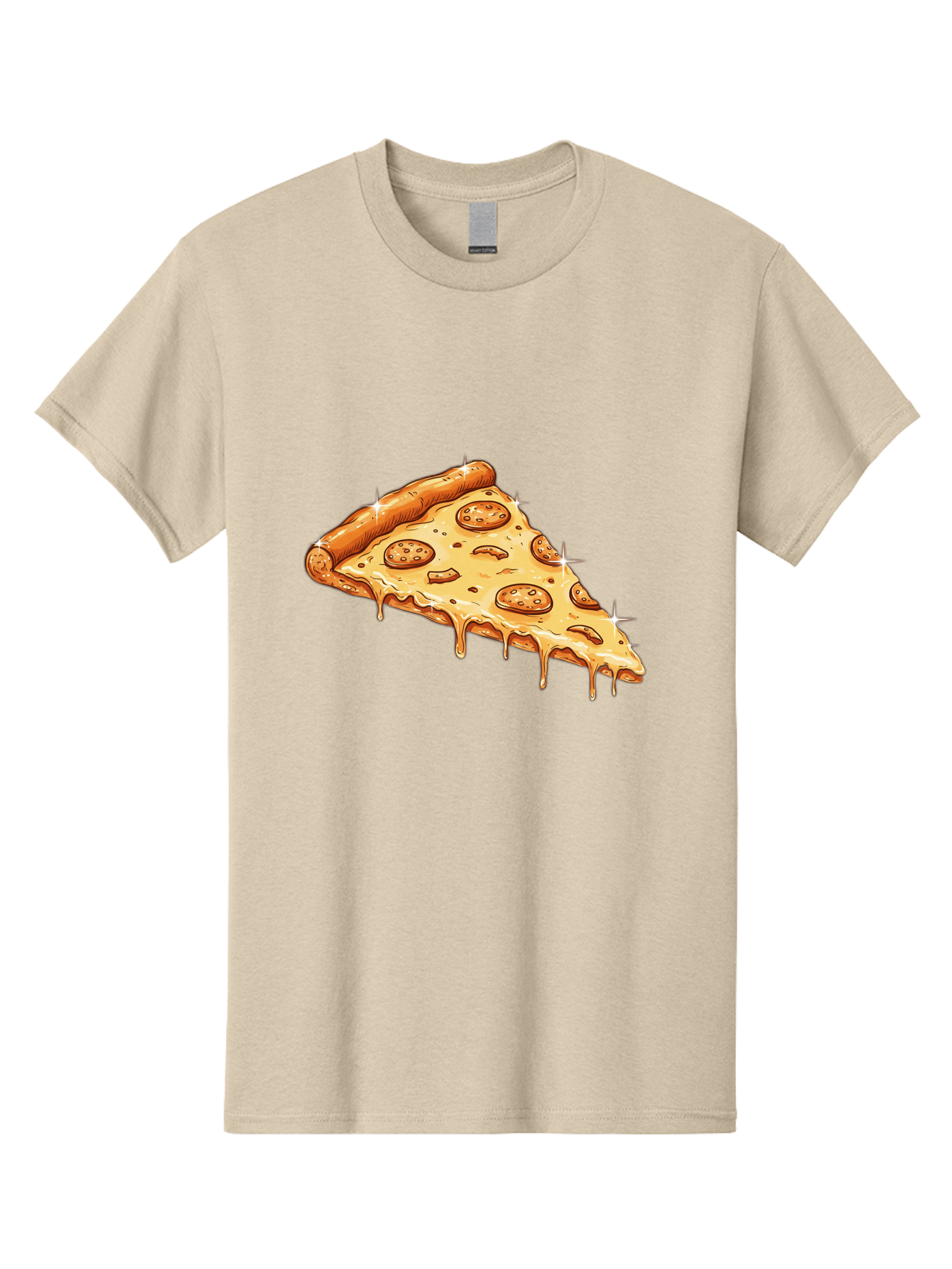 Pizza-Slice-18 Men'S Graphic Tee, 100% Cotton, Comfortable Casual Summer Wear, Machine Washable, Cheesy Pizza Slice, Pepperoni Pizza, Gooey Cheese, Delicious Food, Pizza Toppings, Tasty Treat, Italian Cuisine, Melty Cheese, Savory Delight Bac278
