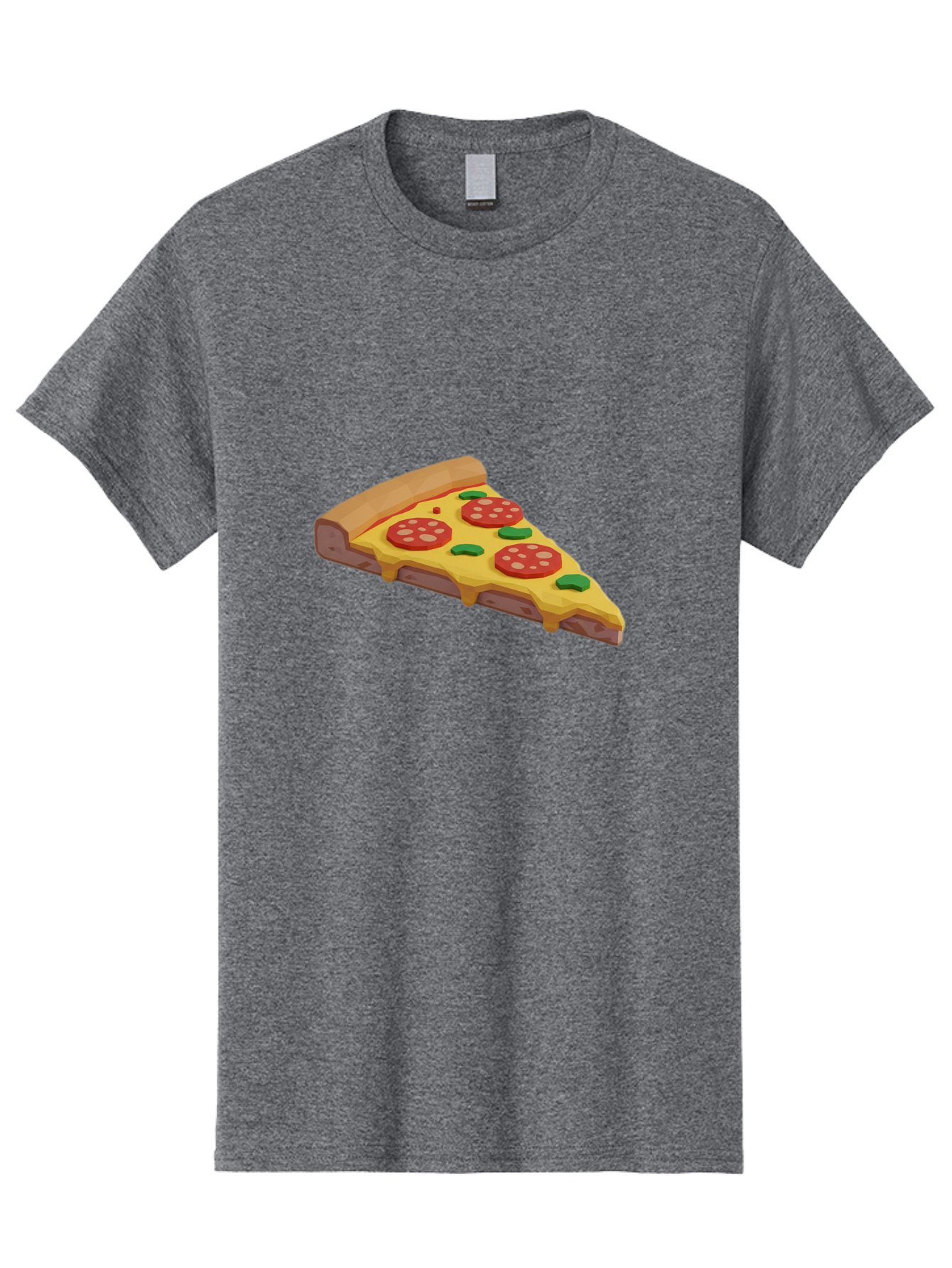 Pizza-Slice-2 Men'S Graphic Tee, 100% Cotton, Comfortable Casual Summer Wear, Machine Washable, Delicious Pizza, Pizza Slice, Cheese, Pepperoni, Basil, Italian Food, Mouth-Watering, Foodie, Tasty, Appetizing, Savory, Hunger, Takeout, Dinner Bac280