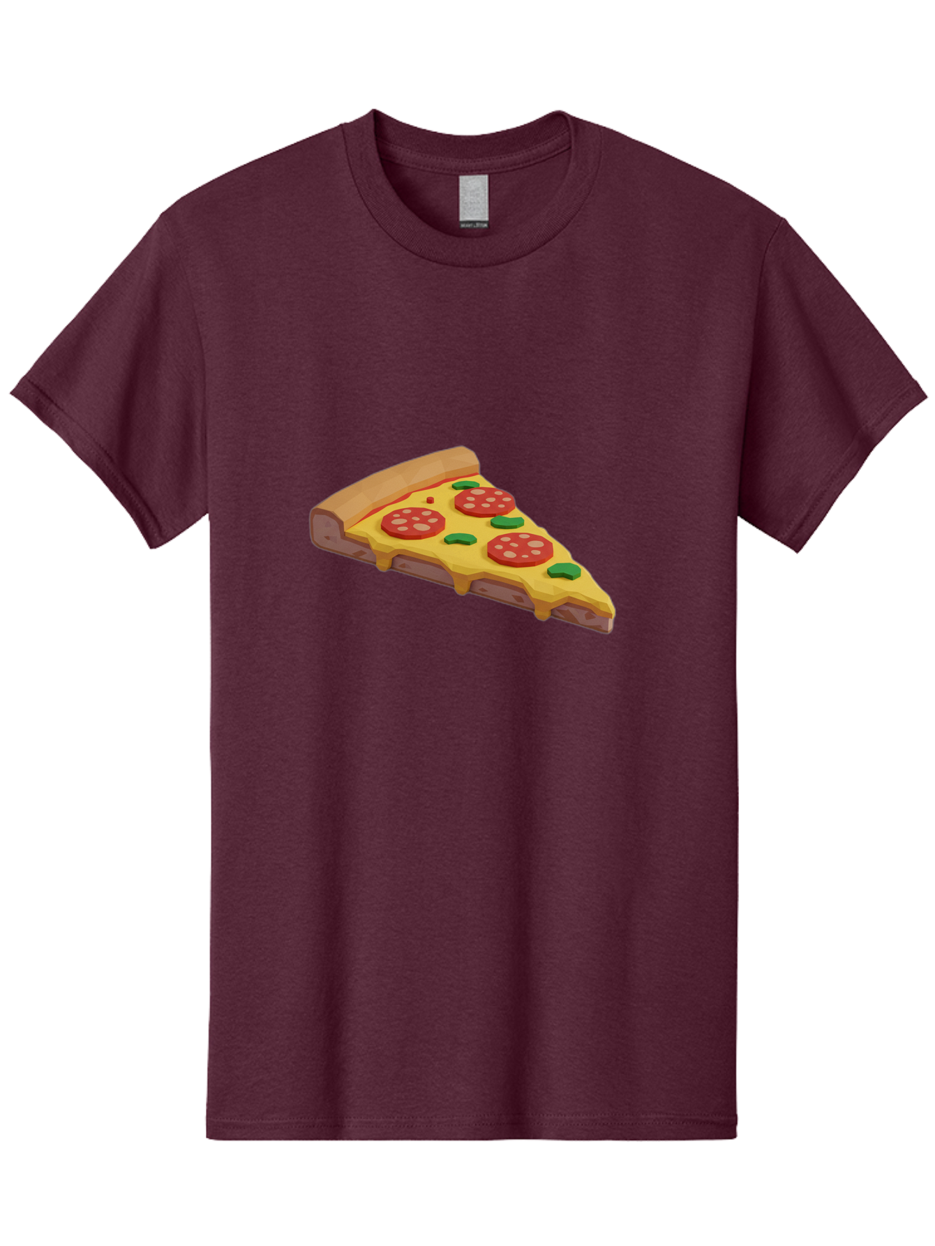 Pizza-Slice-2 Men'S Graphic Tee, 100% Cotton, Comfortable Casual Summer Wear, Machine Washable, Delicious Pizza, Pizza Slice, Cheese, Pepperoni, Basil, Italian Food, Mouth-Watering, Foodie, Tasty, Appetizing, Savory, Hunger, Takeout, Dinner Bac280