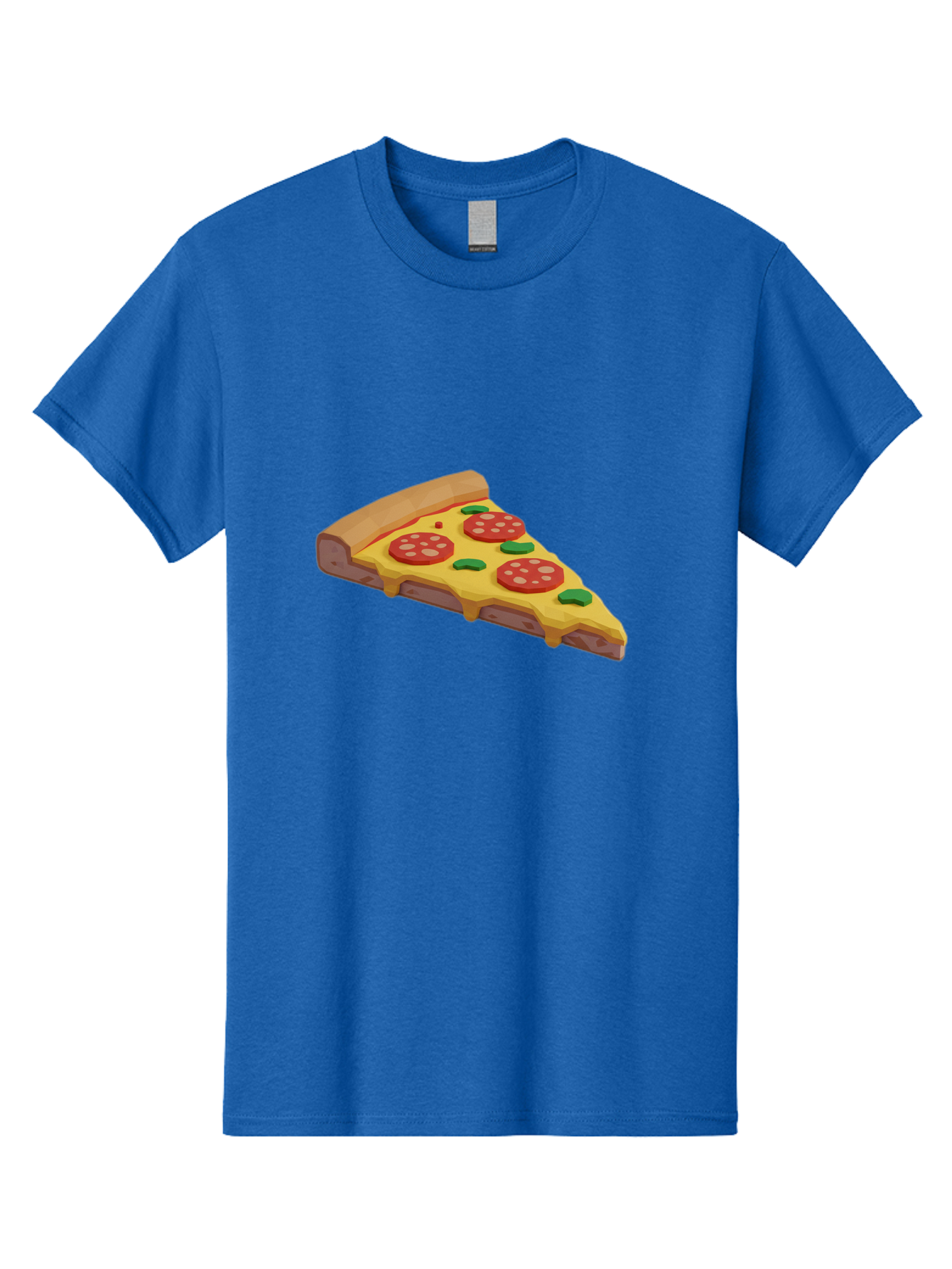 Pizza-Slice-2 Men'S Graphic Tee, 100% Cotton, Comfortable Casual Summer Wear, Machine Washable, Delicious Pizza, Pizza Slice, Cheese, Pepperoni, Basil, Italian Food, Mouth-Watering, Foodie, Tasty, Appetizing, Savory, Hunger, Takeout, Dinner Bac280