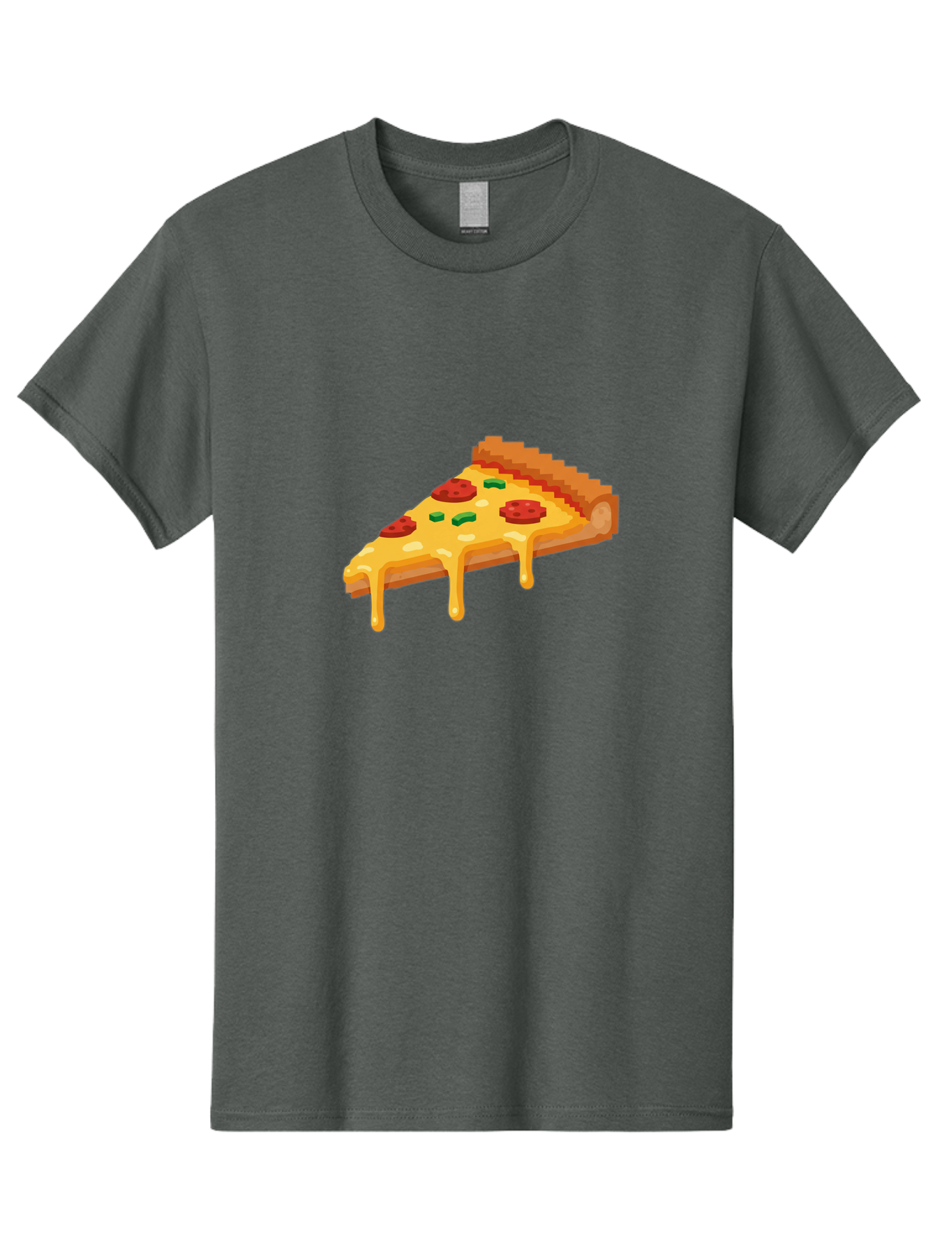 Pizza-Slice-20 Men'S Graphic Tee, 100% Cotton, Comfortable Casual Summer Wear, Machine Washable, Cheesy Pizza, Pepperoni Pizza, Pizza Topping, Melted Cheese, Food Illustration, Cartoon Food, Italian Cuisine, Pizza Slice, Savory Treat, Bac281