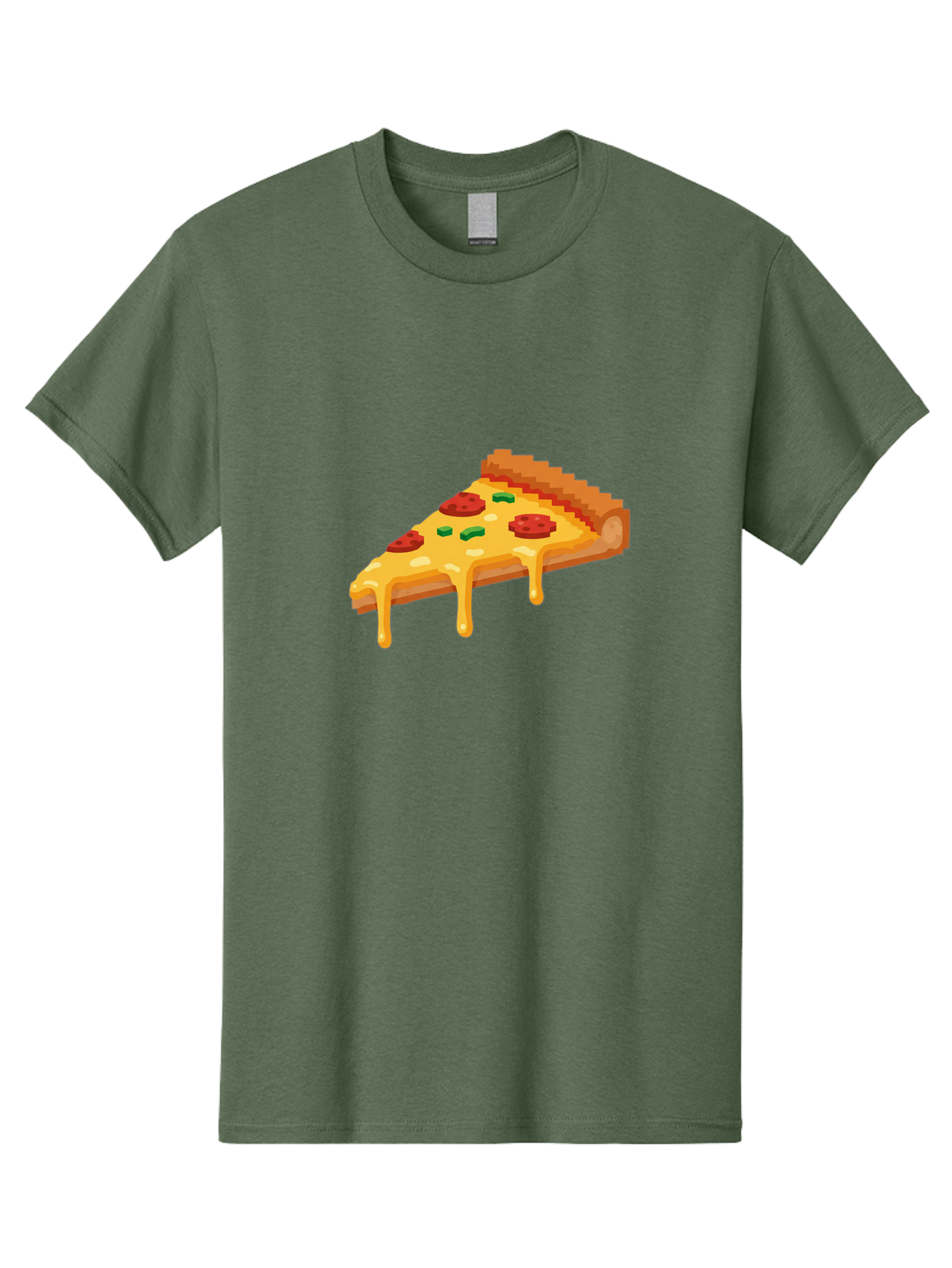Pizza-Slice-20 Men'S Graphic Tee, 100% Cotton, Comfortable Casual Summer Wear, Machine Washable, Cheesy Pizza, Pepperoni Pizza, Pizza Topping, Melted Cheese, Food Illustration, Cartoon Food, Italian Cuisine, Pizza Slice, Savory Treat, Bac281