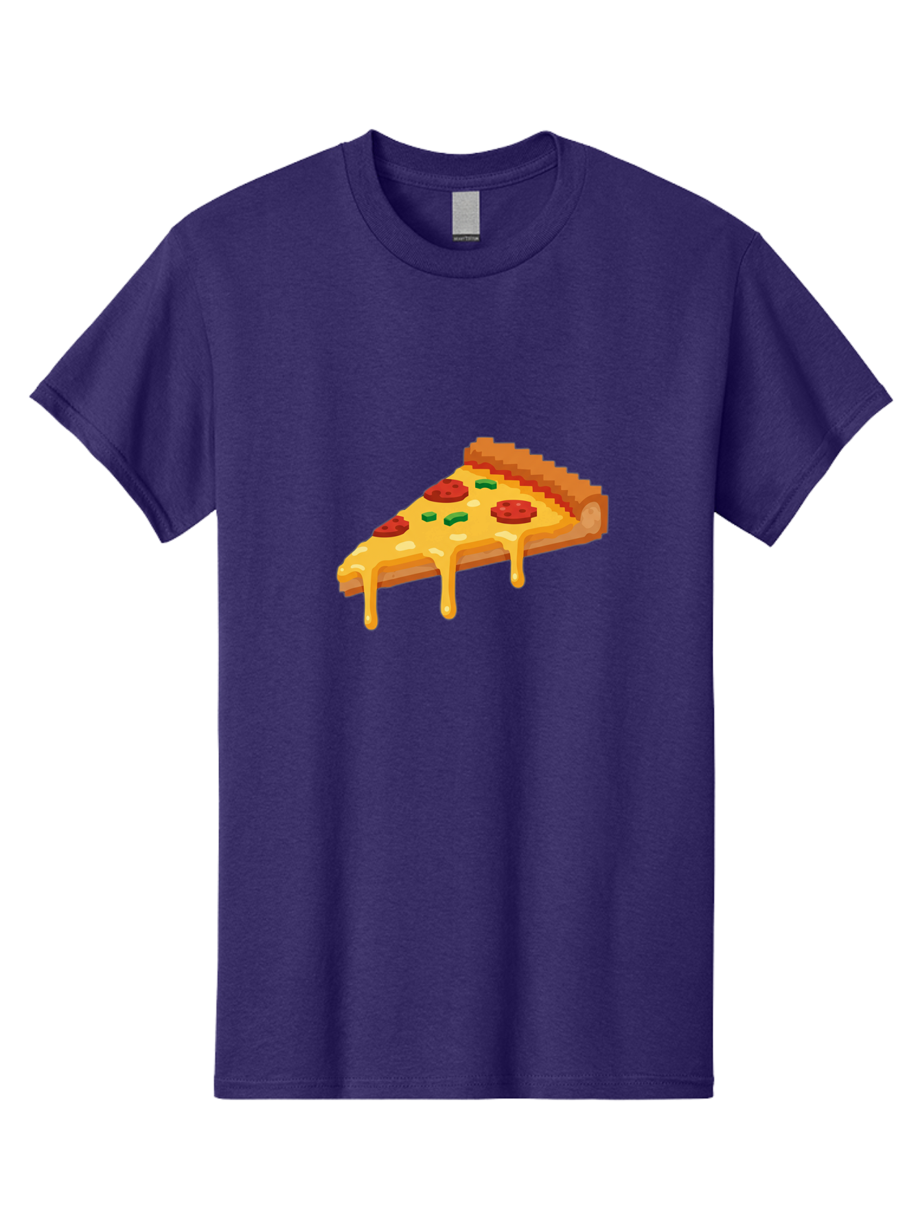 Pizza-Slice-20 Men'S Graphic Tee, 100% Cotton, Comfortable Casual Summer Wear, Machine Washable, Cheesy Pizza, Pepperoni Pizza, Pizza Topping, Melted Cheese, Food Illustration, Cartoon Food, Italian Cuisine, Pizza Slice, Savory Treat, Bac281