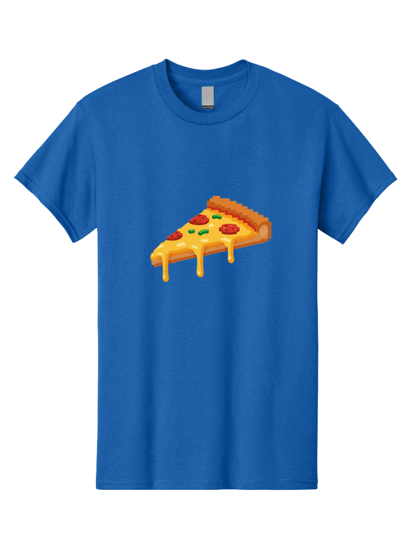 Pizza-Slice-20 Men'S Graphic Tee, 100% Cotton, Comfortable Casual Summer Wear, Machine Washable, Cheesy Pizza, Pepperoni Pizza, Pizza Topping, Melted Cheese, Food Illustration, Cartoon Food, Italian Cuisine, Pizza Slice, Savory Treat, Bac281
