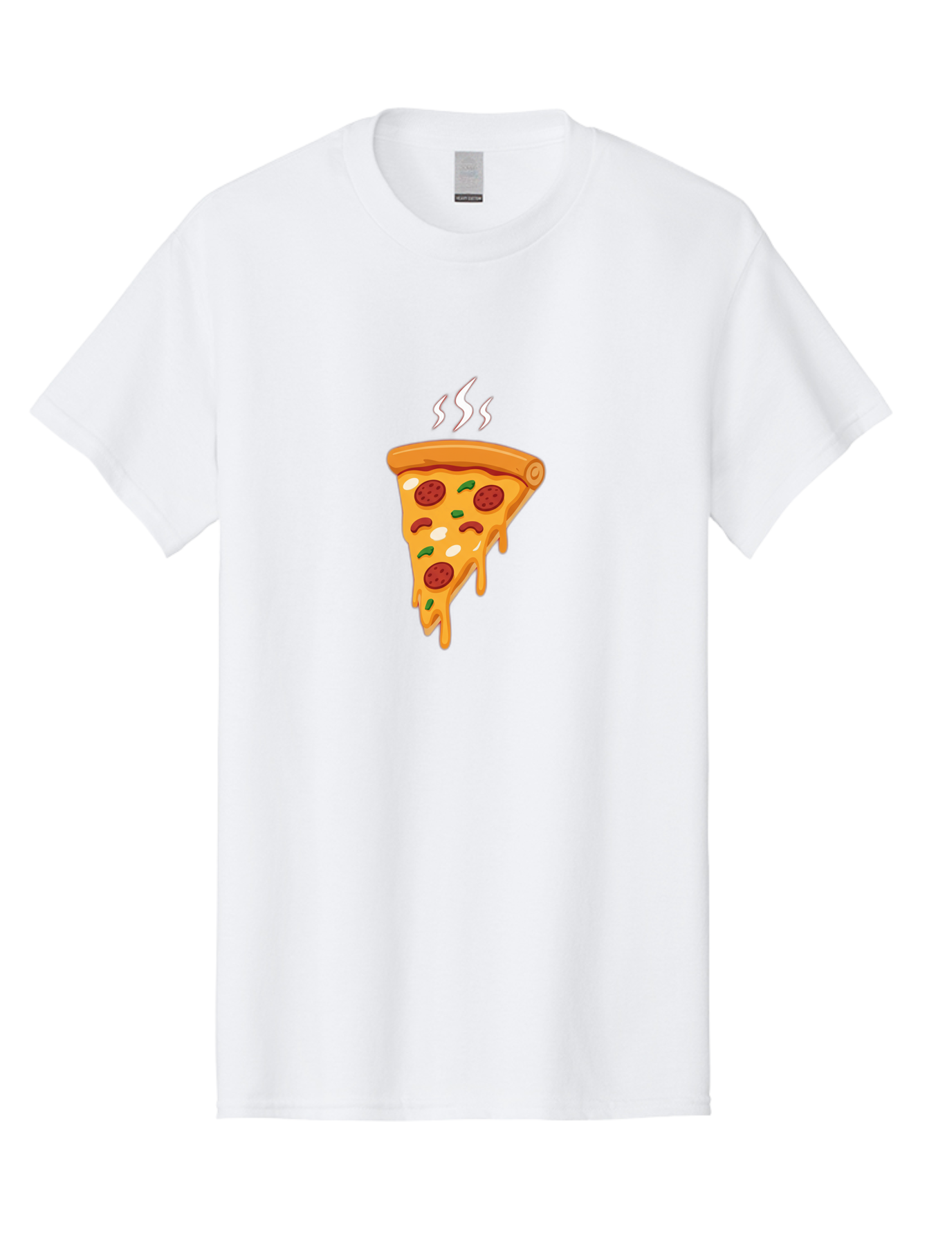 Pizza-Slice-22 Men'S Graphic Tee, 100% Cotton, Comfortable Casual Summer Wear, Machine Washable, Pepperoni Pizza, Melted Cheese, Gooey Goodness, Savory Delight, Hot Pizza, Cheesy Pizza Slice, Delicious Toppings, Italian Food, Pizza Love, Bac283