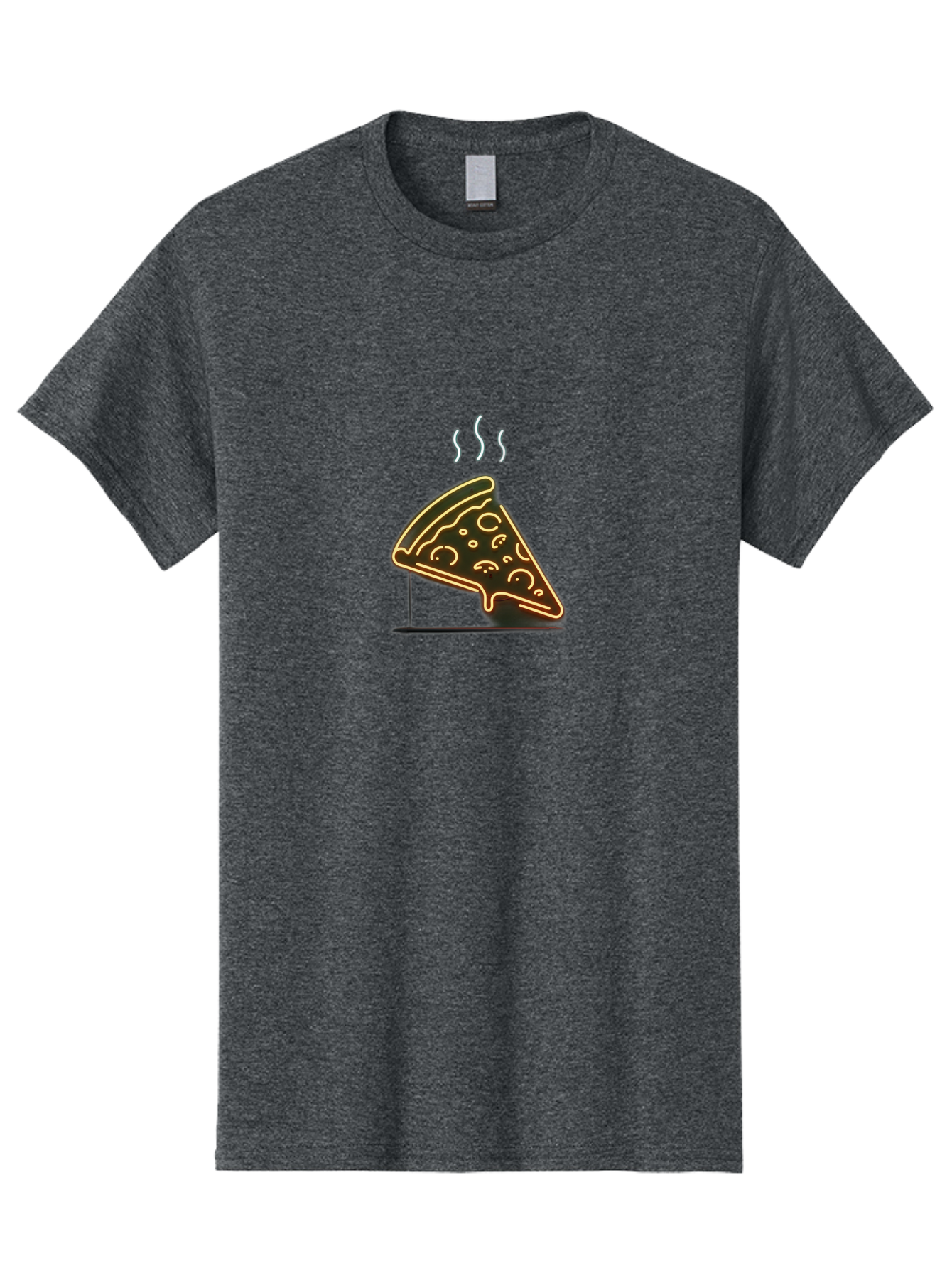 Pizza-Slice-24 Men'S Graphic Tee, 100% Cotton, Comfortable Casual Summer Wear, Machine Washable, Pizza Slice, Delicious Food, Italian Cuisine, Hot Meal, Melted Cheese, Savory Toppings, Crispy Crust, Appetizing, Hungry, Foodie Bac285