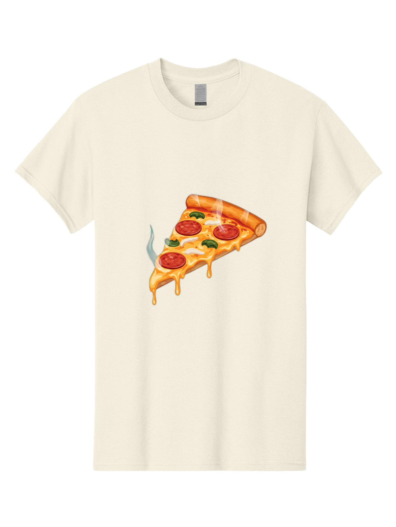 Pizza-Slice-26 Men'S Graphic Tee, 100% Cotton, Comfortable Casual Summer Wear, Machine Washable, Pepperoni Pizza Slice, Melting Cheese, Hot Pizza, Delicious Meal, Italian Food, Tasty Treat, Savory Flavors, Gooey Cheese, Pepperoni Slices Bac287