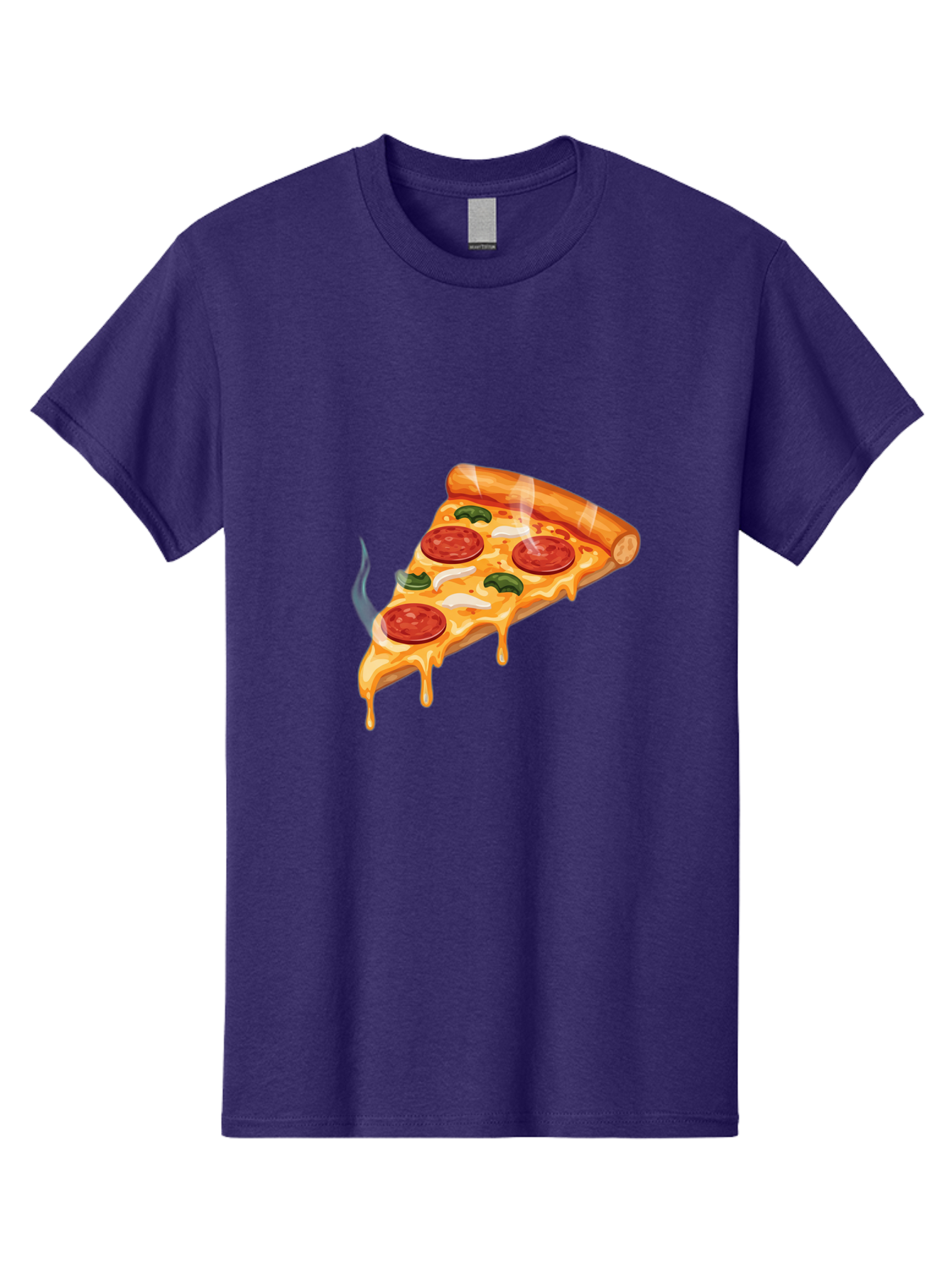 Pizza-Slice-26 Men'S Graphic Tee, 100% Cotton, Comfortable Casual Summer Wear, Machine Washable, Pepperoni Pizza Slice, Melting Cheese, Hot Pizza, Delicious Meal, Italian Food, Tasty Treat, Savory Flavors, Gooey Cheese, Pepperoni Slices Bac287