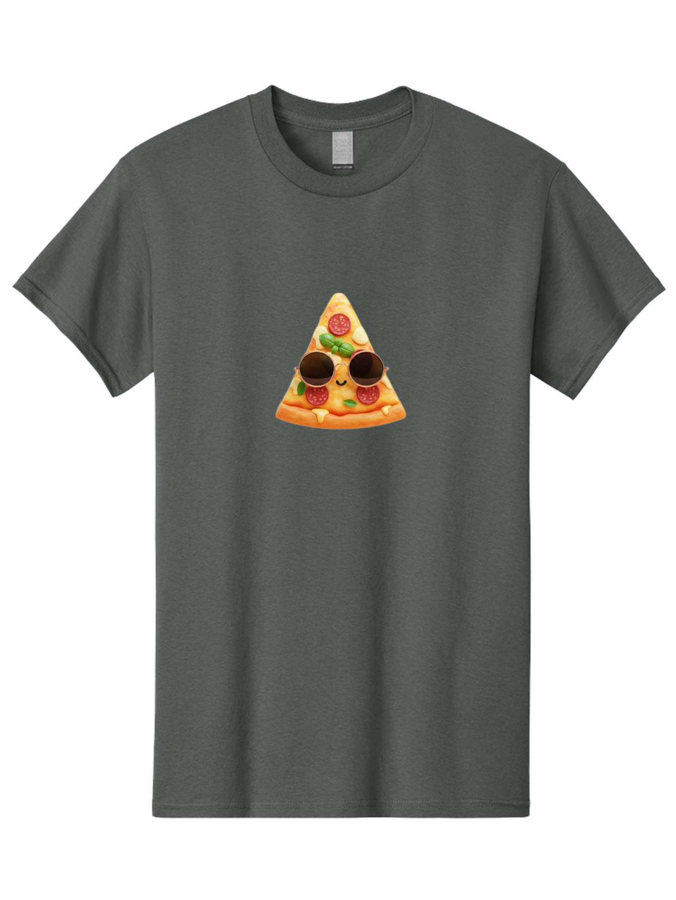 Pizza-Slice-Sunglasses-Emoji Men'S Graphic Tee, 100% Cotton, Comfortable Casual Summer Wear, Machine Washable, Funny Pizza Slice, Cool Sunglasses, Pepperoni Pizza, Cheese Pizza, Happy Face, Cartoon Character, Humorous Graphic, Cheesy Goodness, Bac309