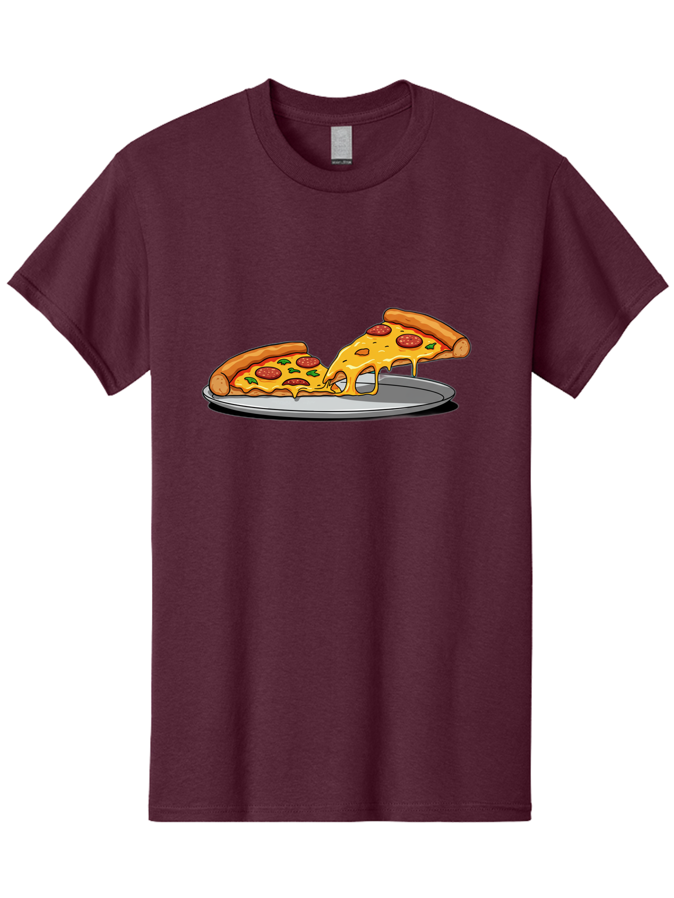 Pizza-Slices Men'S Graphic Tee, 100% Cotton, Comfortable Casual Summer Wear, Machine Washable, Pepperoni Pizza, Cheesy Goodness, Melted Cheese, Italian Food, Pizza Slices, Savory Delight, Foodie Favorite, Cheesy Pull Bac318