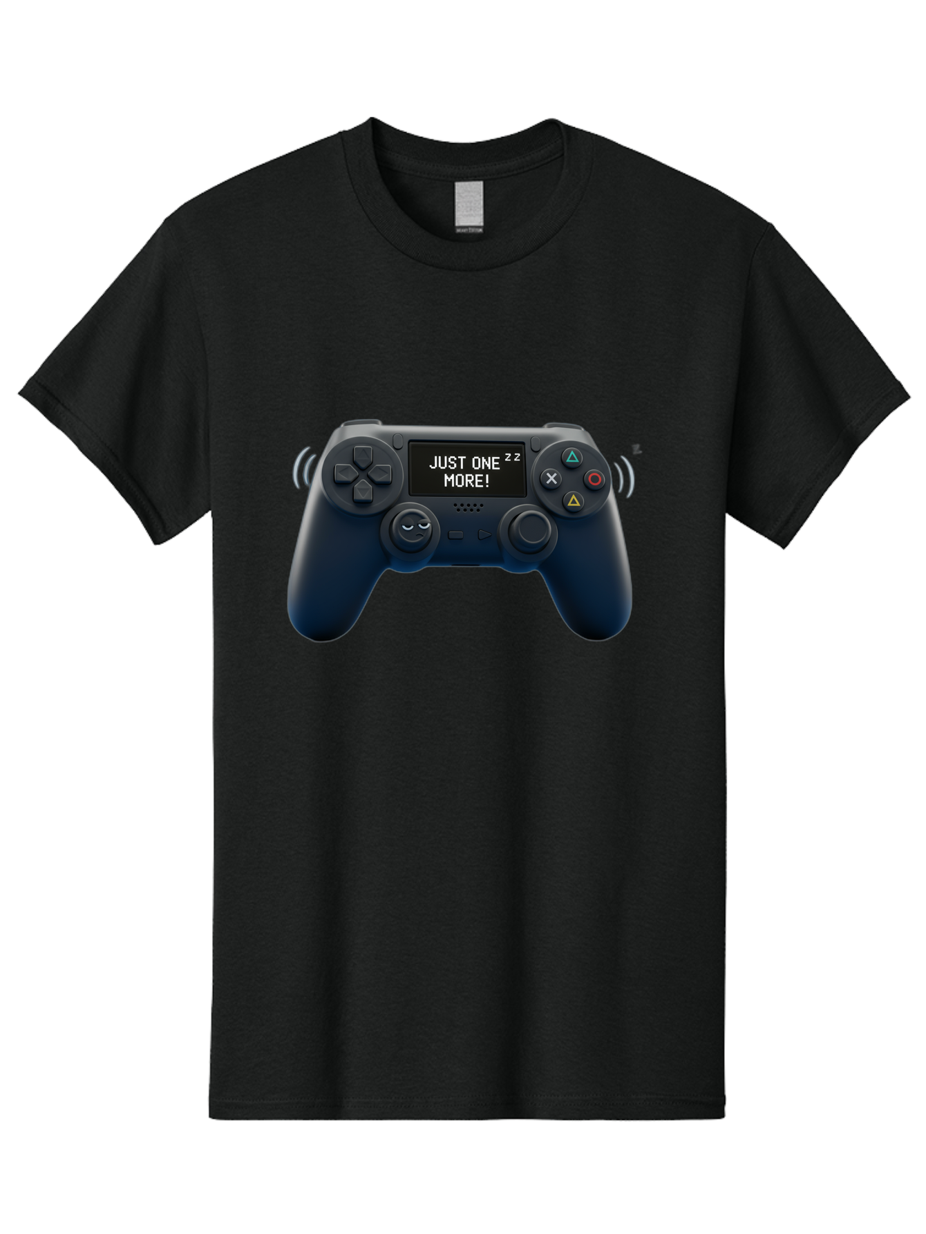 Ps4-Controller Men'S Graphic Tee, 100% Cotton, Comfortable Casual Summer Wear, Machine Washable, Game Controller, Gaming, Video Games, Ps4 Controller, Joystick, Gamepad, Gaming Addiction, Gaming Habit, Just One More, Sleep Deprivation, Bac343