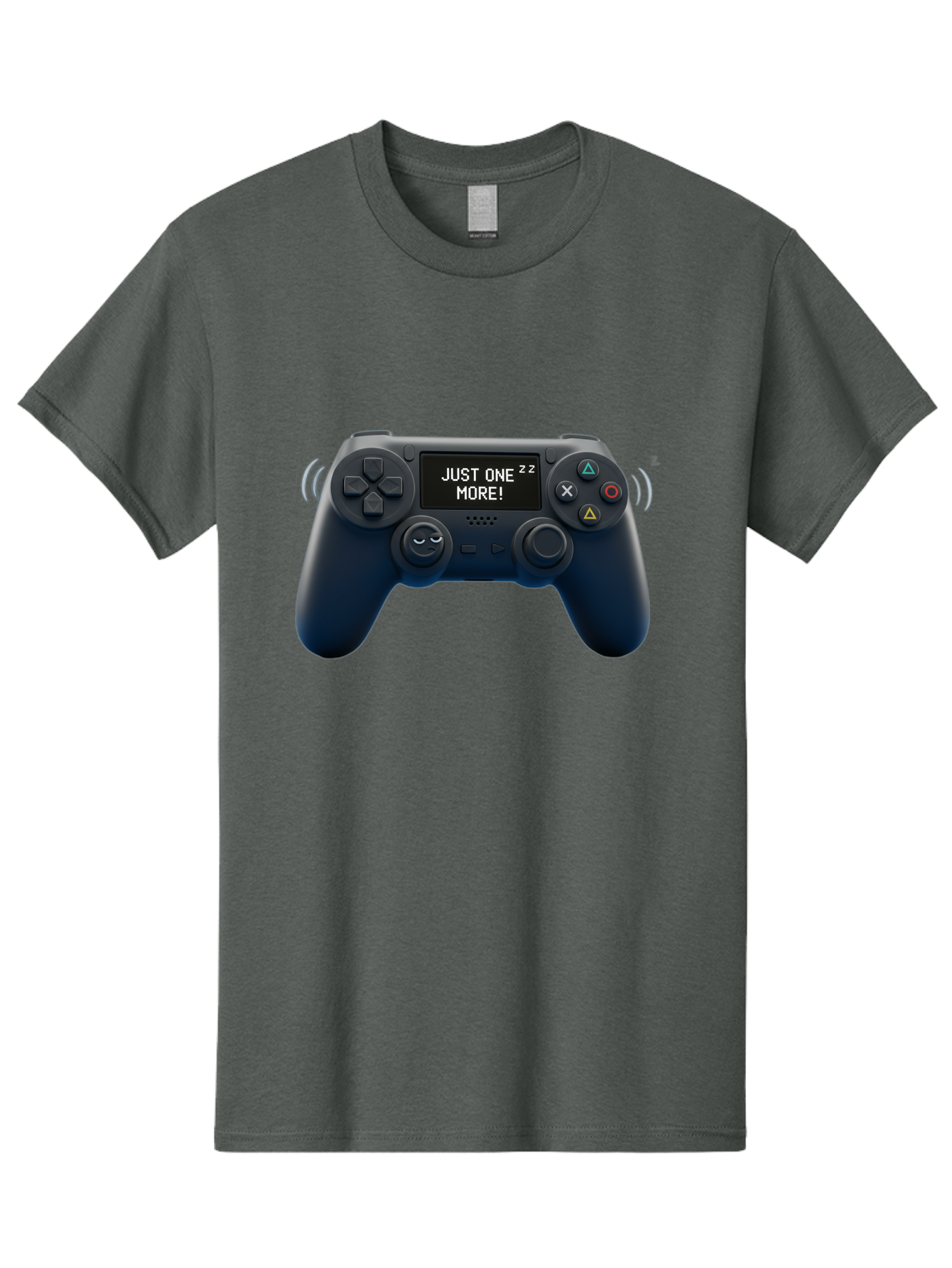 Ps4-Controller Men'S Graphic Tee, 100% Cotton, Comfortable Casual Summer Wear, Machine Washable, Game Controller, Gaming, Video Games, Ps4 Controller, Joystick, Gamepad, Gaming Addiction, Gaming Habit, Just One More, Sleep Deprivation, Bac343