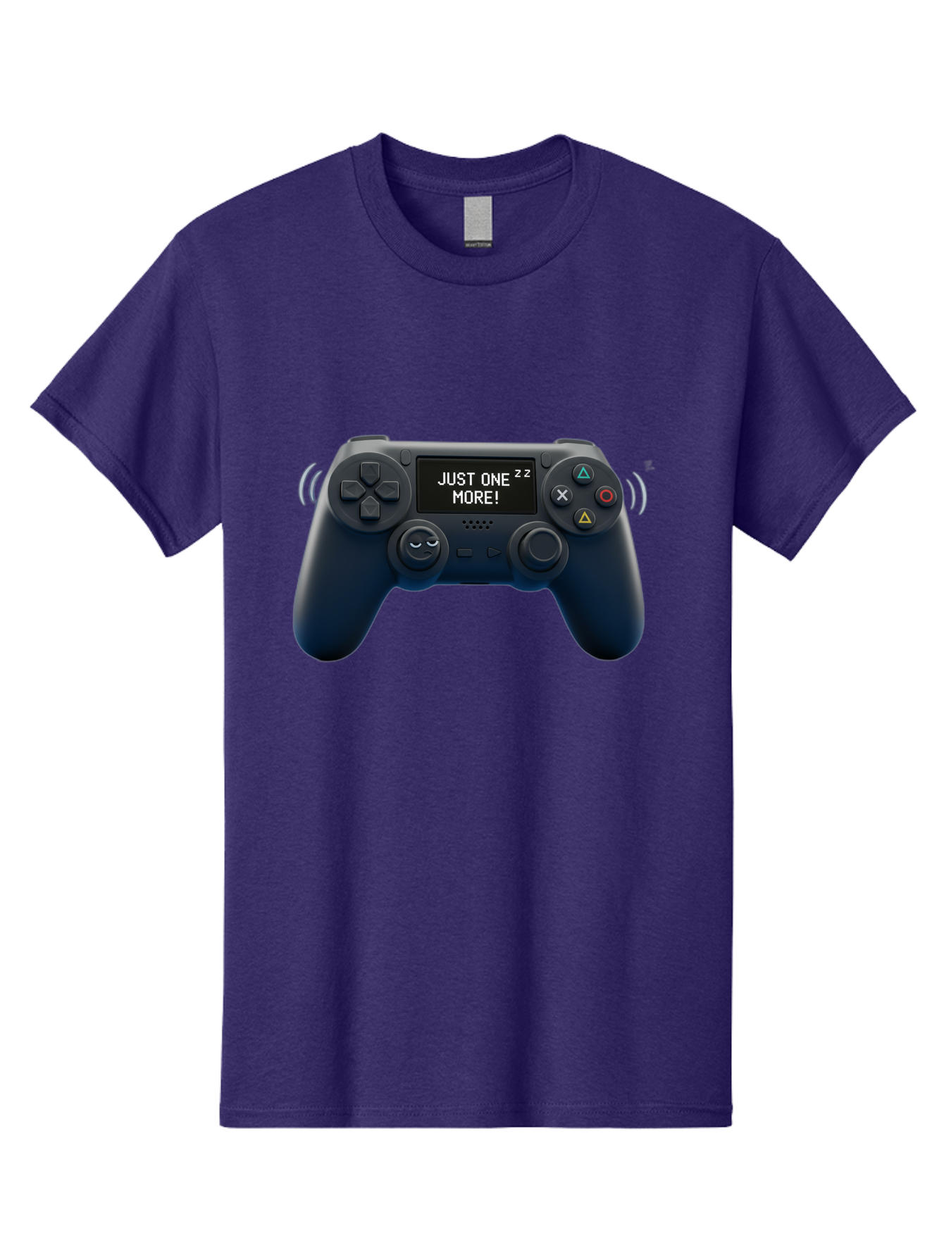 Ps4-Controller Men'S Graphic Tee, 100% Cotton, Comfortable Casual Summer Wear, Machine Washable, Game Controller, Gaming, Video Games, Ps4 Controller, Joystick, Gamepad, Gaming Addiction, Gaming Habit, Just One More, Sleep Deprivation, Bac343