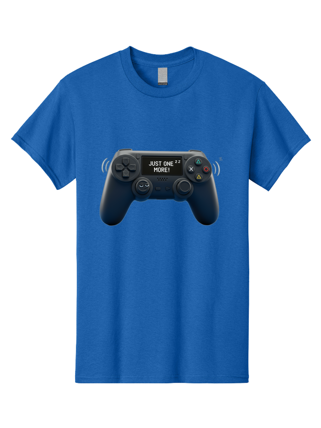Ps4-Controller Men'S Graphic Tee, 100% Cotton, Comfortable Casual Summer Wear, Machine Washable, Game Controller, Gaming, Video Games, Ps4 Controller, Joystick, Gamepad, Gaming Addiction, Gaming Habit, Just One More, Sleep Deprivation, Bac343