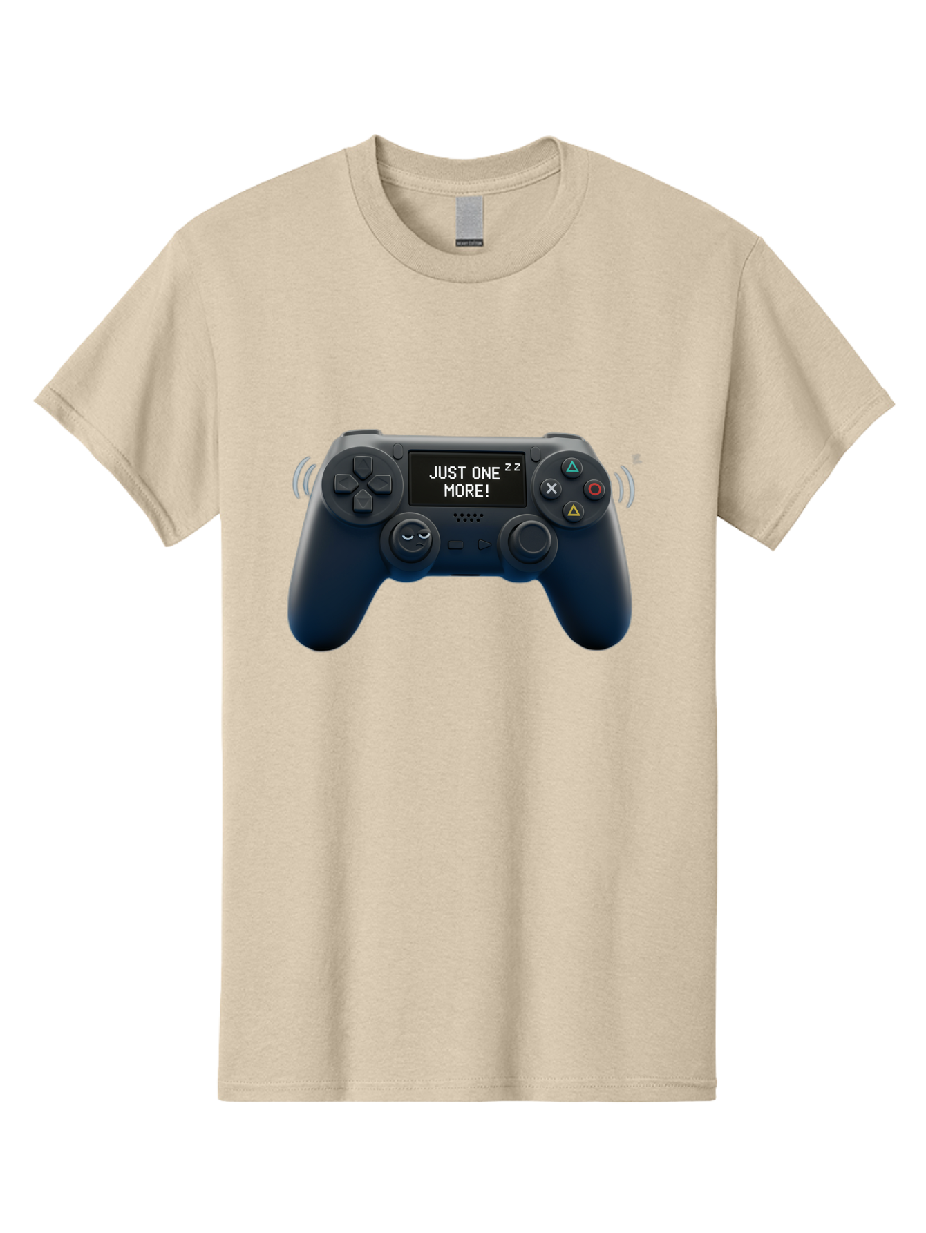 Ps4-Controller Men'S Graphic Tee, 100% Cotton, Comfortable Casual Summer Wear, Machine Washable, Game Controller, Gaming, Video Games, Ps4 Controller, Joystick, Gamepad, Gaming Addiction, Gaming Habit, Just One More, Sleep Deprivation, Bac343