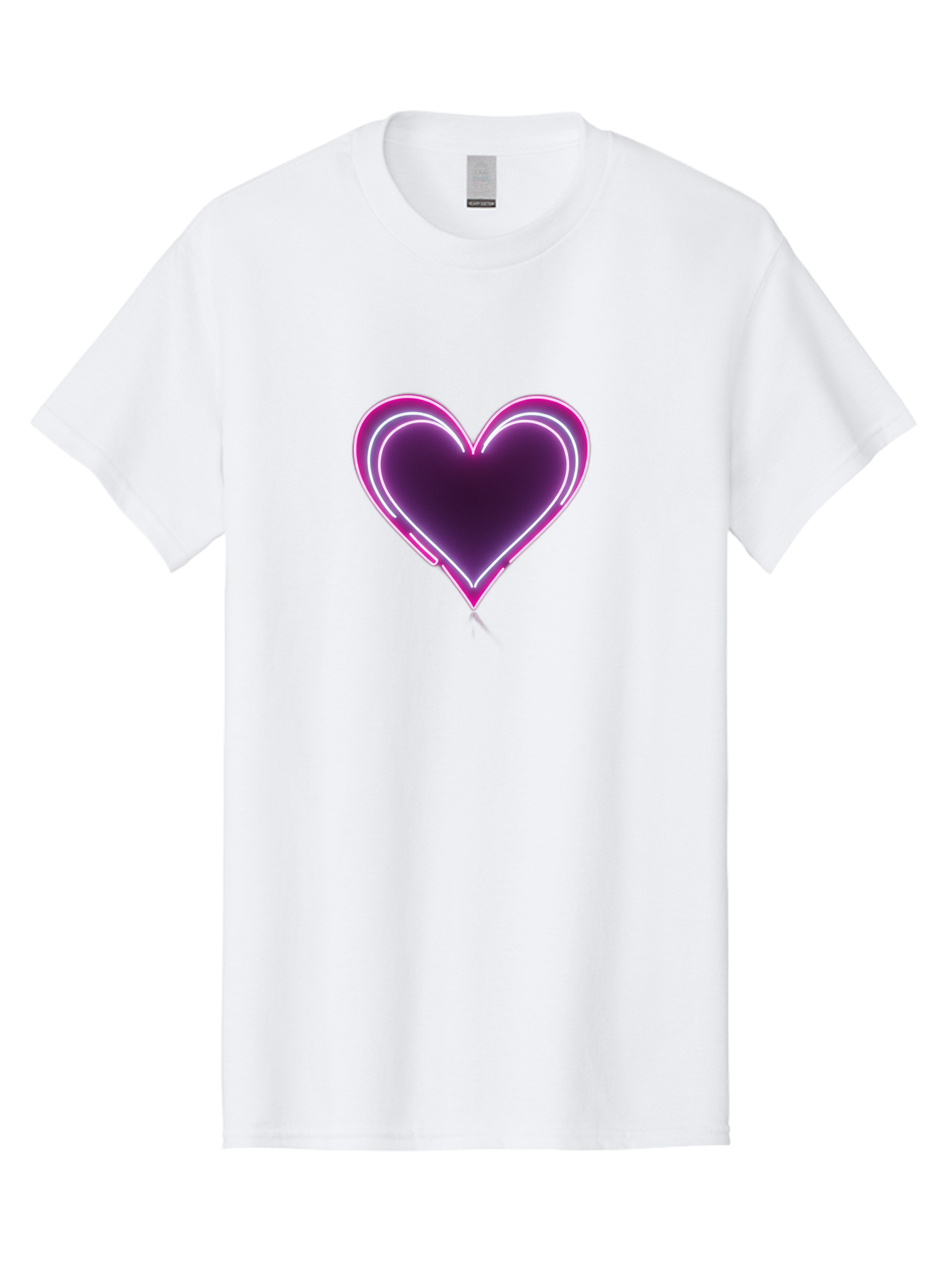 Purple-Heart-Balloon Men'S Graphic Tee, 100% Cotton, Comfortable Casual Summer Wear, Machine Washable, Heart-Shaped Balloon, Purple Balloon, Heart Design, Glowing Heart, Neon Heart, Festive Decoration, Party Decoration, Love Symbol, Bac358