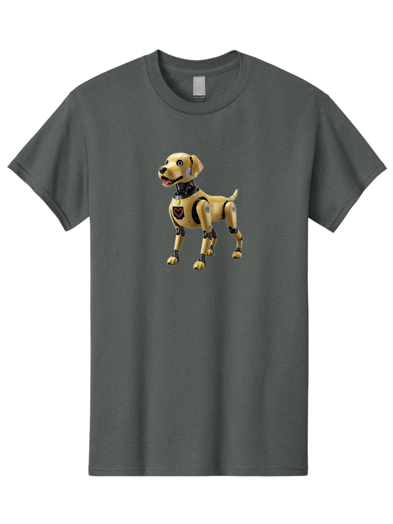 Robot-Dog Men'S Graphic Tee, 100% Cotton, Comfortable Casual Summer Wear, Machine Washable, Robotic Dog, Futuristic Pet, Artificial Intelligence, Cybernetic Canine, Tech-Savvy Companion, Mechanical Limbs, Robotic Joints, High-Tech Gadget, Bac373