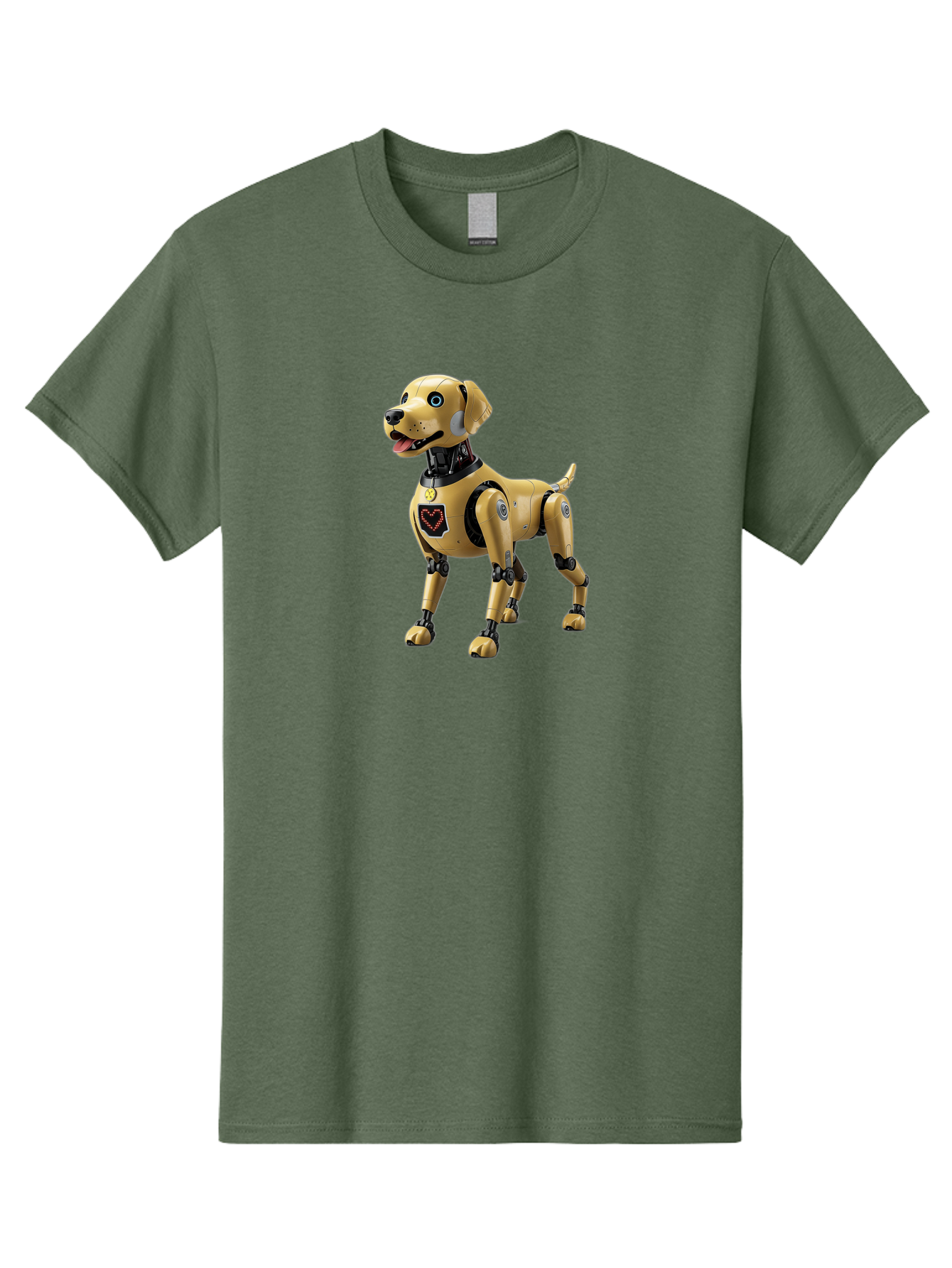 Robot-Dog Men'S Graphic Tee, 100% Cotton, Comfortable Casual Summer Wear, Machine Washable, Robotic Dog, Futuristic Pet, Artificial Intelligence, Cybernetic Canine, Tech-Savvy Companion, Mechanical Limbs, Robotic Joints, High-Tech Gadget, Bac373