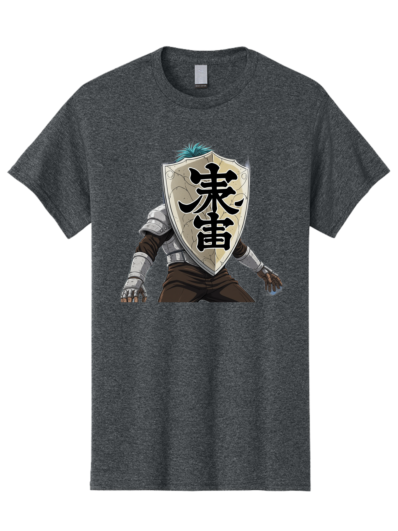 Samurai Men'S Graphic Tee, 100% Cotton, Comfortable Casual Summer Wear, Machine Washable, Samurai Armor, Japanese Warrior, Medieval Armor, Silver Armor, Kanji Characters, Feudal Japan, Bushido Code, Martial Arts Bac389