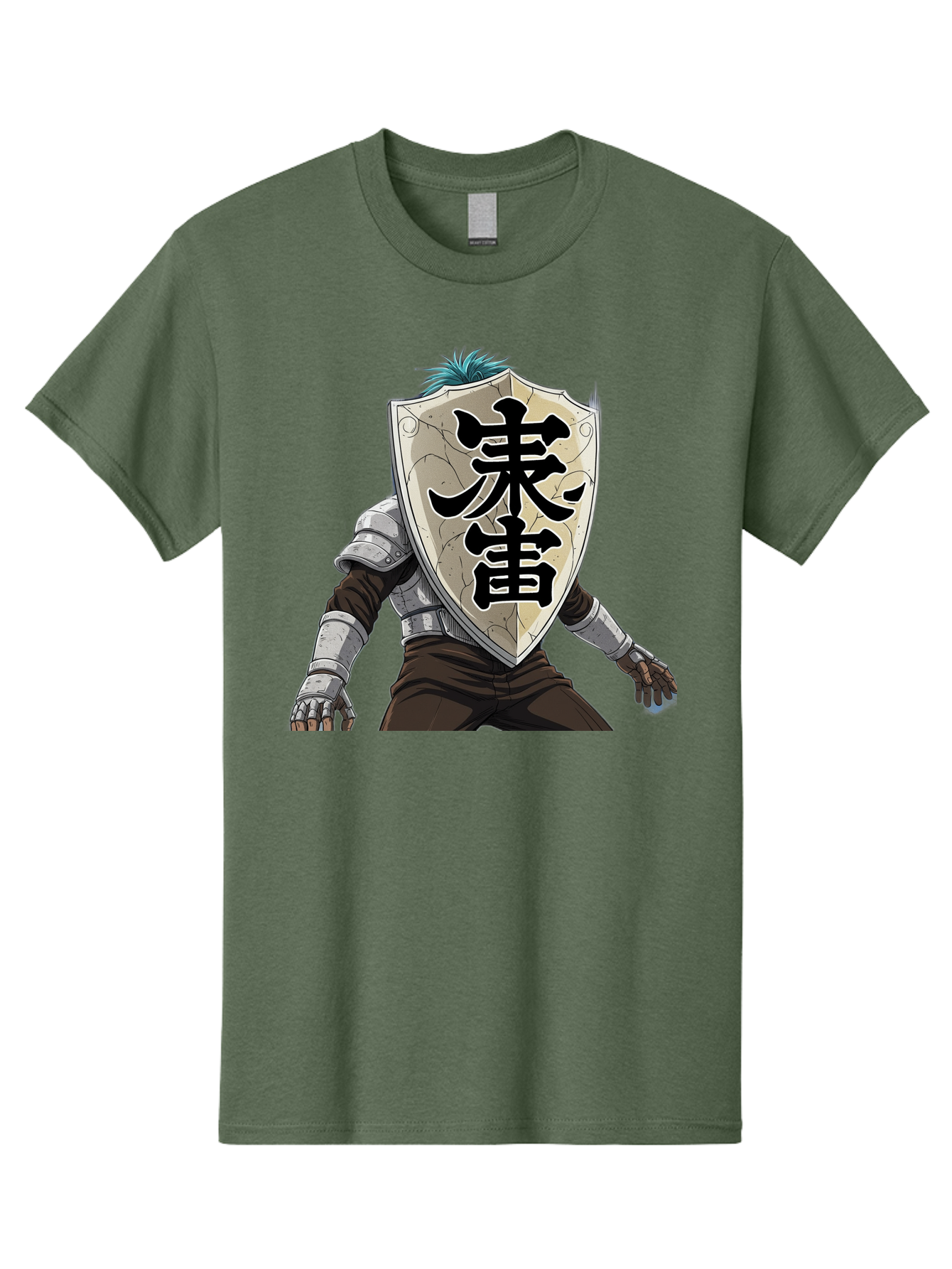 Samurai Men'S Graphic Tee, 100% Cotton, Comfortable Casual Summer Wear, Machine Washable, Samurai Armor, Japanese Warrior, Medieval Armor, Silver Armor, Kanji Characters, Feudal Japan, Bushido Code, Martial Arts Bac389