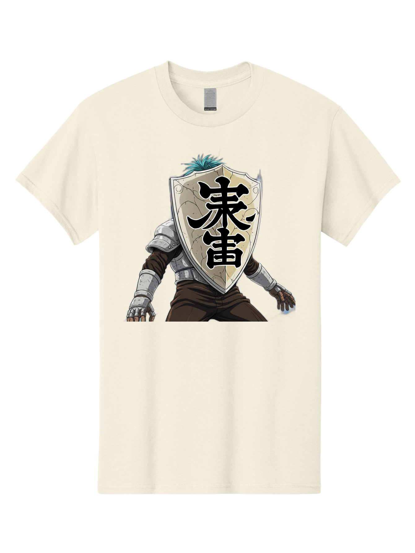 Samurai Men'S Graphic Tee, 100% Cotton, Comfortable Casual Summer Wear, Machine Washable, Samurai Armor, Japanese Warrior, Medieval Armor, Silver Armor, Kanji Characters, Feudal Japan, Bushido Code, Martial Arts Bac389