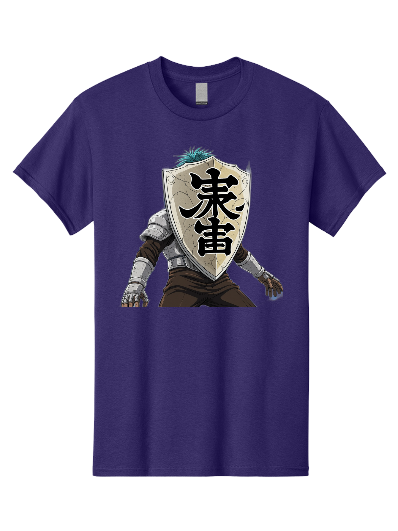 Samurai Men'S Graphic Tee, 100% Cotton, Comfortable Casual Summer Wear, Machine Washable, Samurai Armor, Japanese Warrior, Medieval Armor, Silver Armor, Kanji Characters, Feudal Japan, Bushido Code, Martial Arts Bac389