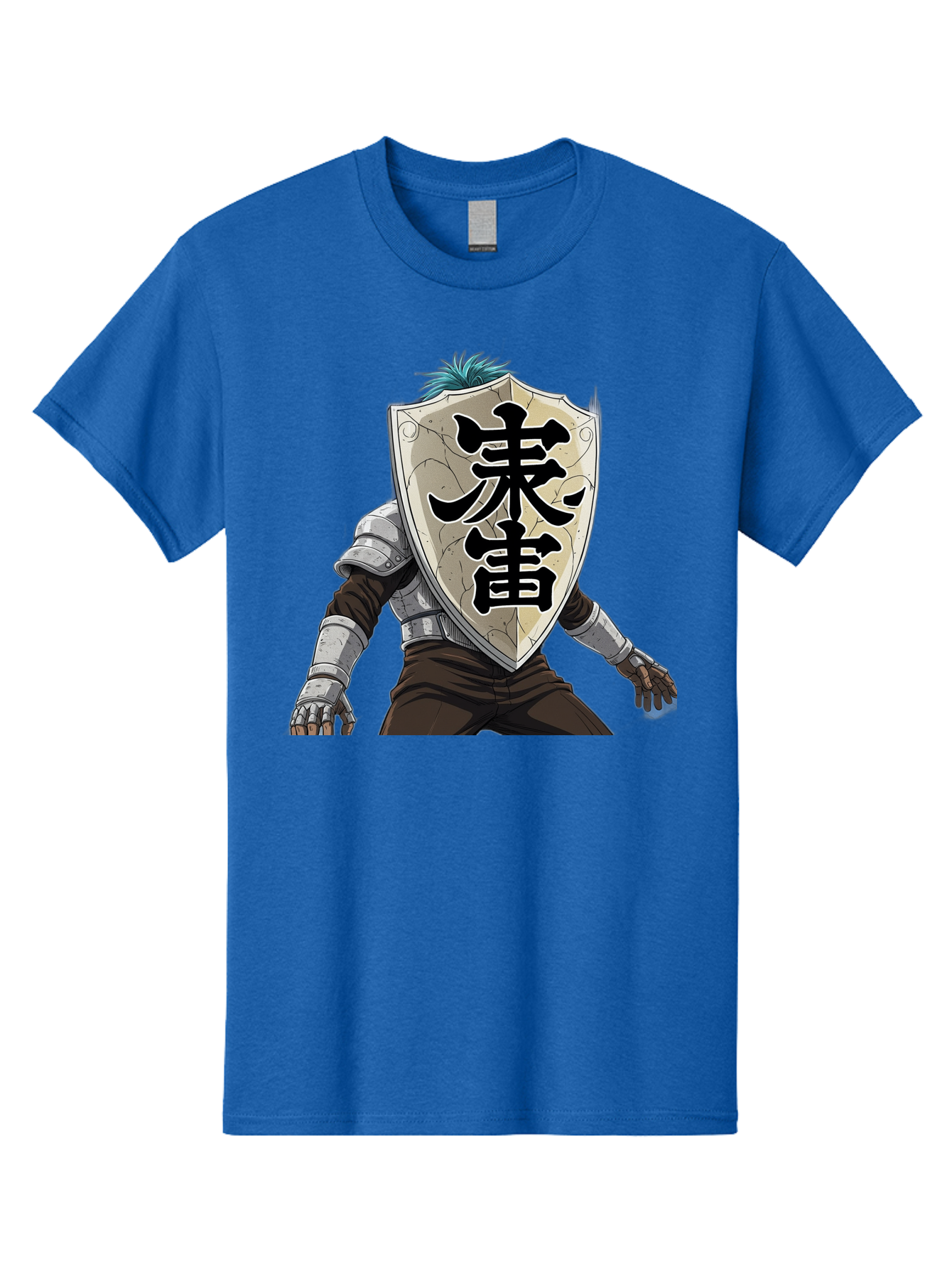 Samurai Men'S Graphic Tee, 100% Cotton, Comfortable Casual Summer Wear, Machine Washable, Samurai Armor, Japanese Warrior, Medieval Armor, Silver Armor, Kanji Characters, Feudal Japan, Bushido Code, Martial Arts Bac389