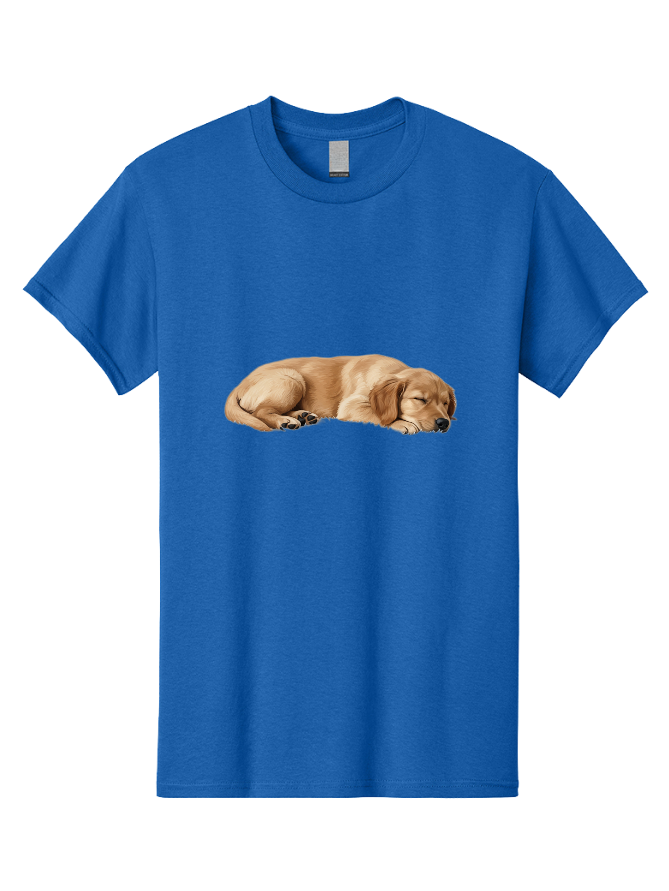 Sleeping-Golden-Retriever-Dog Men'S Graphic Tee, 100% Cotton, Comfortable Casual Summer Wear, Machine Washable, Sleeping Dog, Golden Retriever, Peaceful Animal, Resting Pet, Calm Canine, Adorable Dog, Dog Sleep, Serene Pet, Relaxing Animal Bac414
