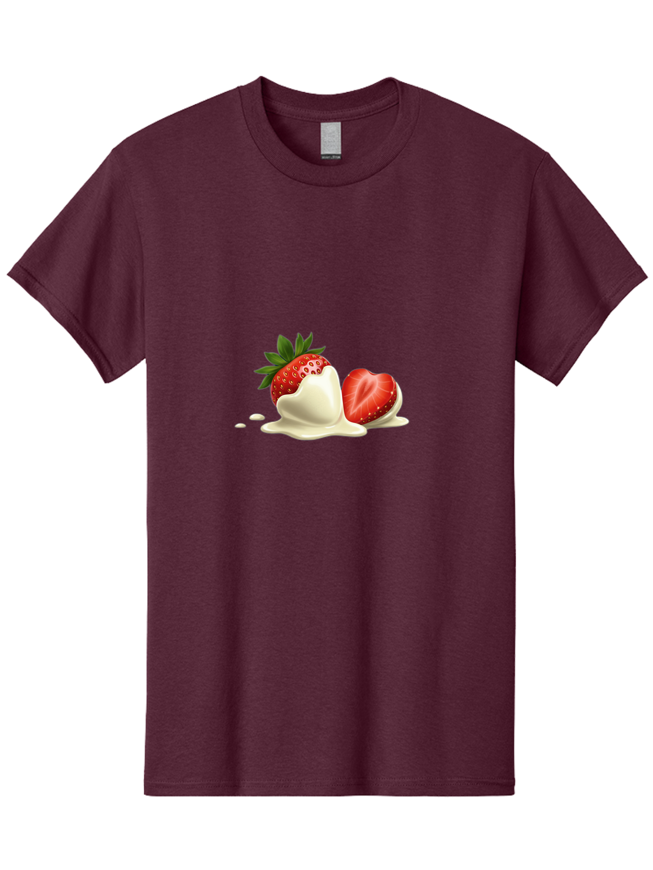 Strawberry-Ice-Cream Men'S Graphic Tee, 100% Cotton, Comfortable Casual Summer Wear, Machine Washable, Strawberry Dessert, Vanilla Ice Cream, Sweet Treat, Fresh Strawberry, Creamy Texture, Indulgent Delight, Summertime Snack Bac477