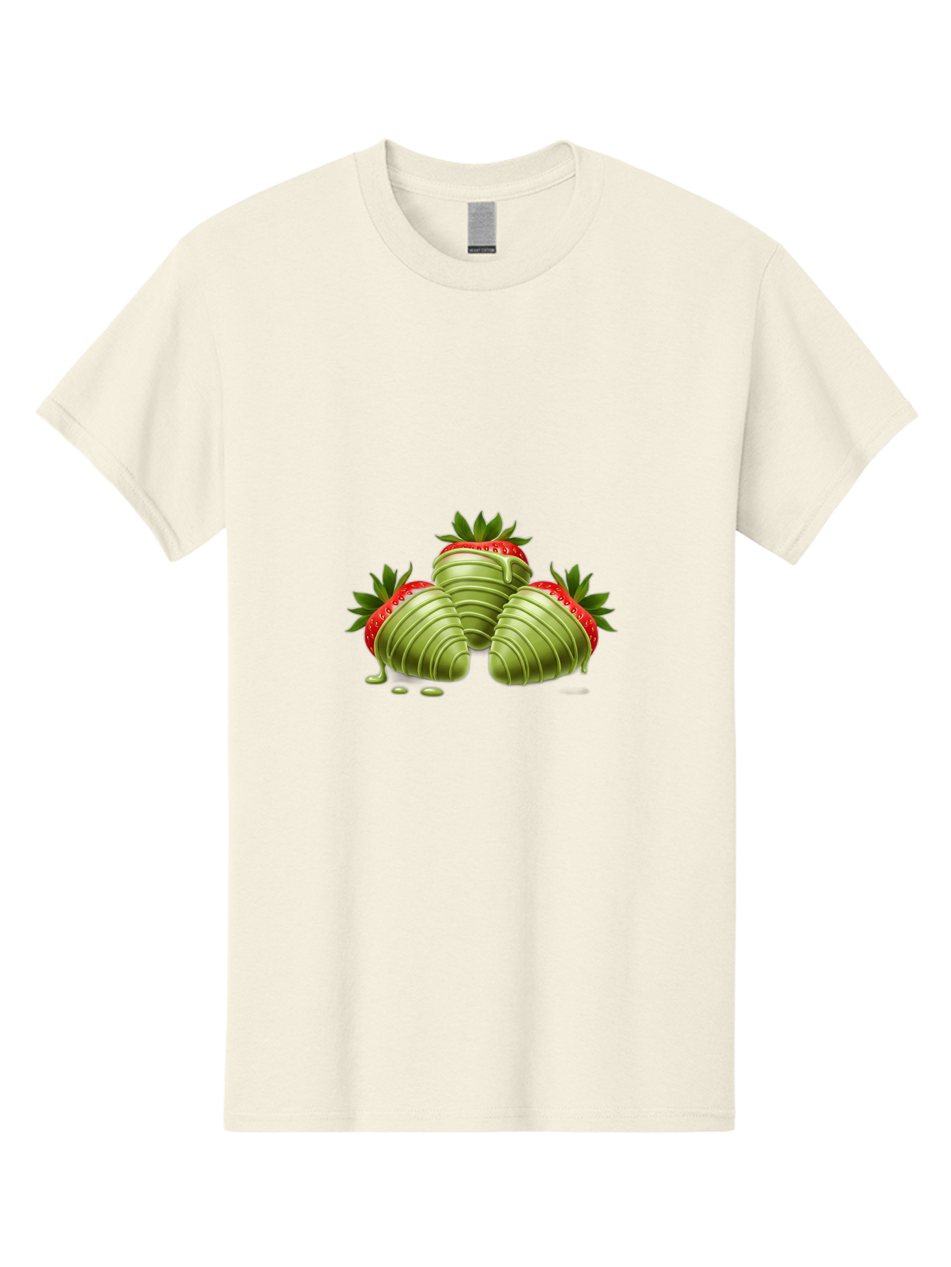 Three-Chocolate-Dipped-Strawberries Men'S Graphic Tee, 100% Cotton, Comfortable Casual Summer Wear, Machine Washable, Chocolate Covered Strawberries, Strawberries Dipped In Chocolate, Dessert, Sweet Treats, Indulgent Snacks, Summer Treats, Bac514