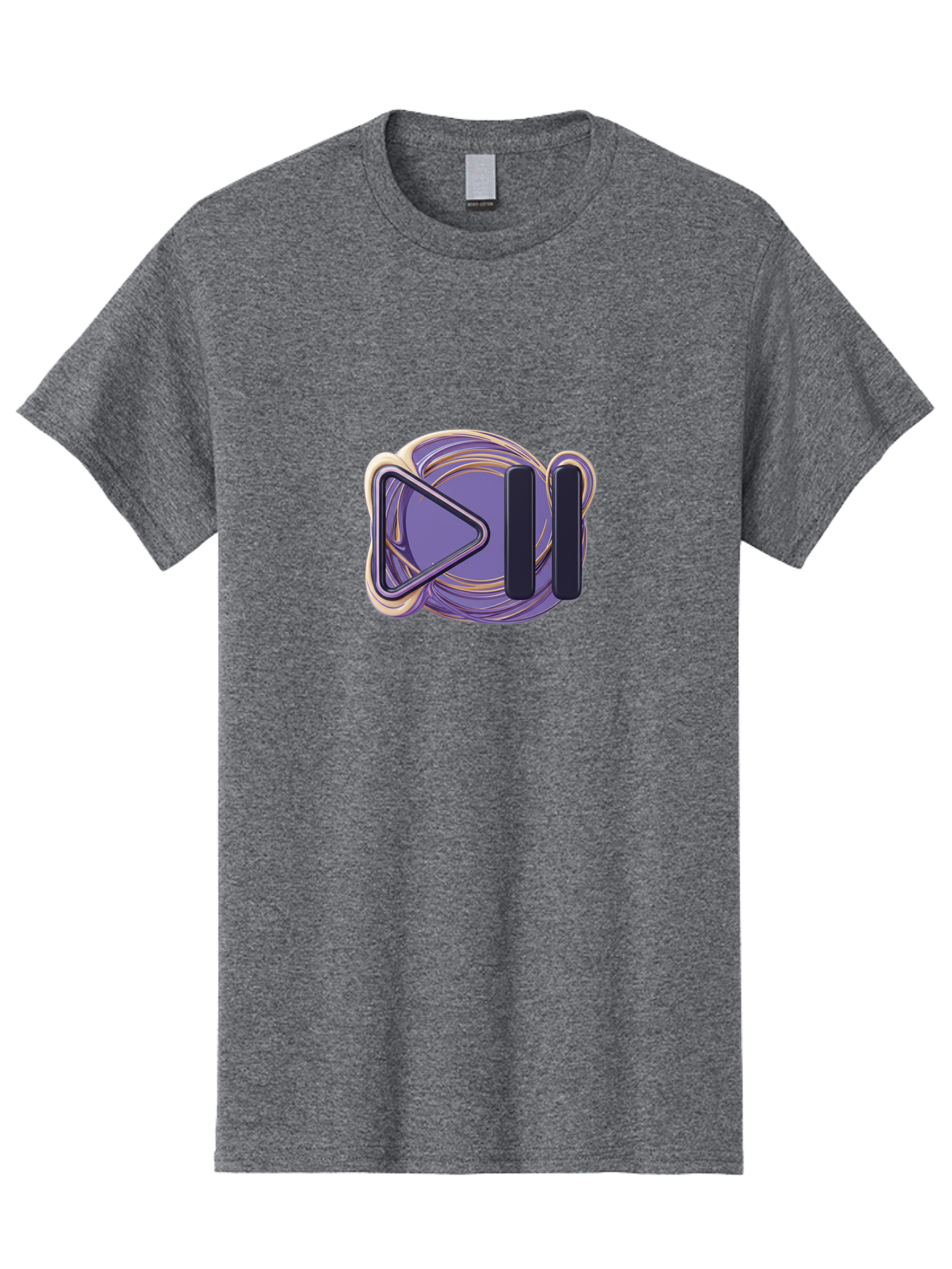Virtual-Reality-Headset Men'S Graphic Tee, 100% Cotton, Comfortable Casual Summer Wear, Machine Washable, Virtual Reality Headset, Vr Technology, Purple Design, Metallic Accents, Futuristic Style, Gaming Accessory, Immersive Experience, Bac552