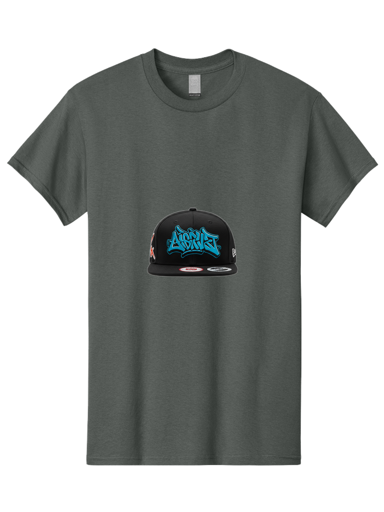 A-Ap-Rocky Men'S Graphic Tee, 100% Cotton, Comfortable Casual Summer Wear, Machine Washable, Black Baseball Cap, A$Ap Rocky Logo, Blue Graffiti Design, Streetwear Fashion, Hip Hop Style, Casual Wear, Trendy Accessories, Snapback Hat Bac579