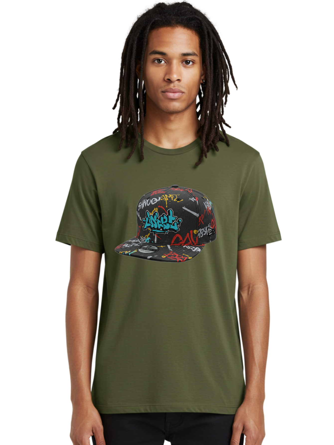 Anarchy-Baseball-Cap Men'S Graphic Tee, 100% Cotton, Comfortable Casual Summer Wear, Machine Washable, Graffiti Art, Streetwear Fashion, Custom Hats, Urban Style, Colorful Designs, Casual Wear, Hip Hop Culture, Snapback Cap, Street Art, Bac585