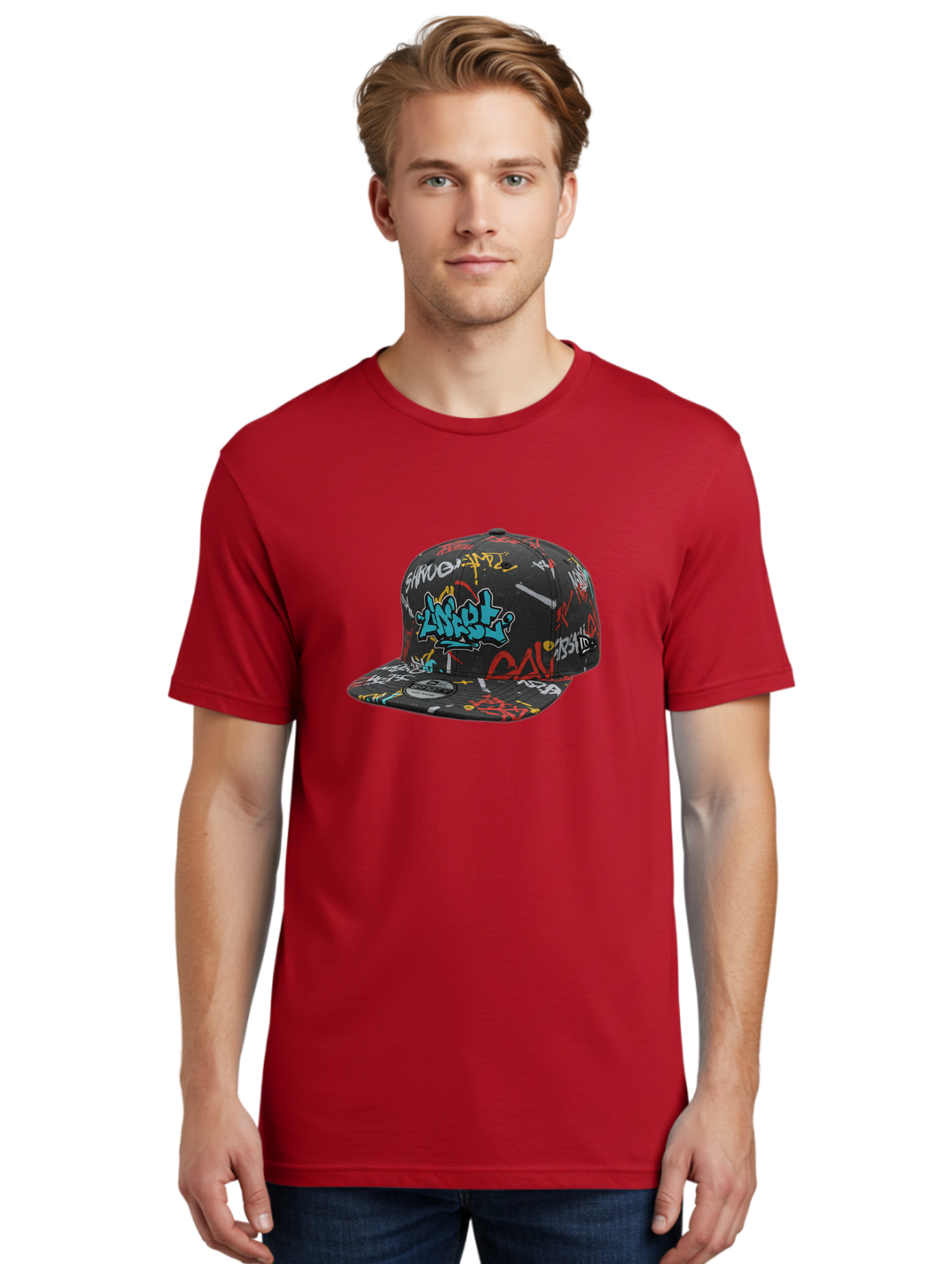 Anarchy-Baseball-Cap Men'S Graphic Tee, 100% Cotton, Comfortable Casual Summer Wear, Machine Washable, Graffiti Art, Streetwear Fashion, Custom Hats, Urban Style, Colorful Designs, Casual Wear, Hip Hop Culture, Snapback Cap, Street Art, Bac585