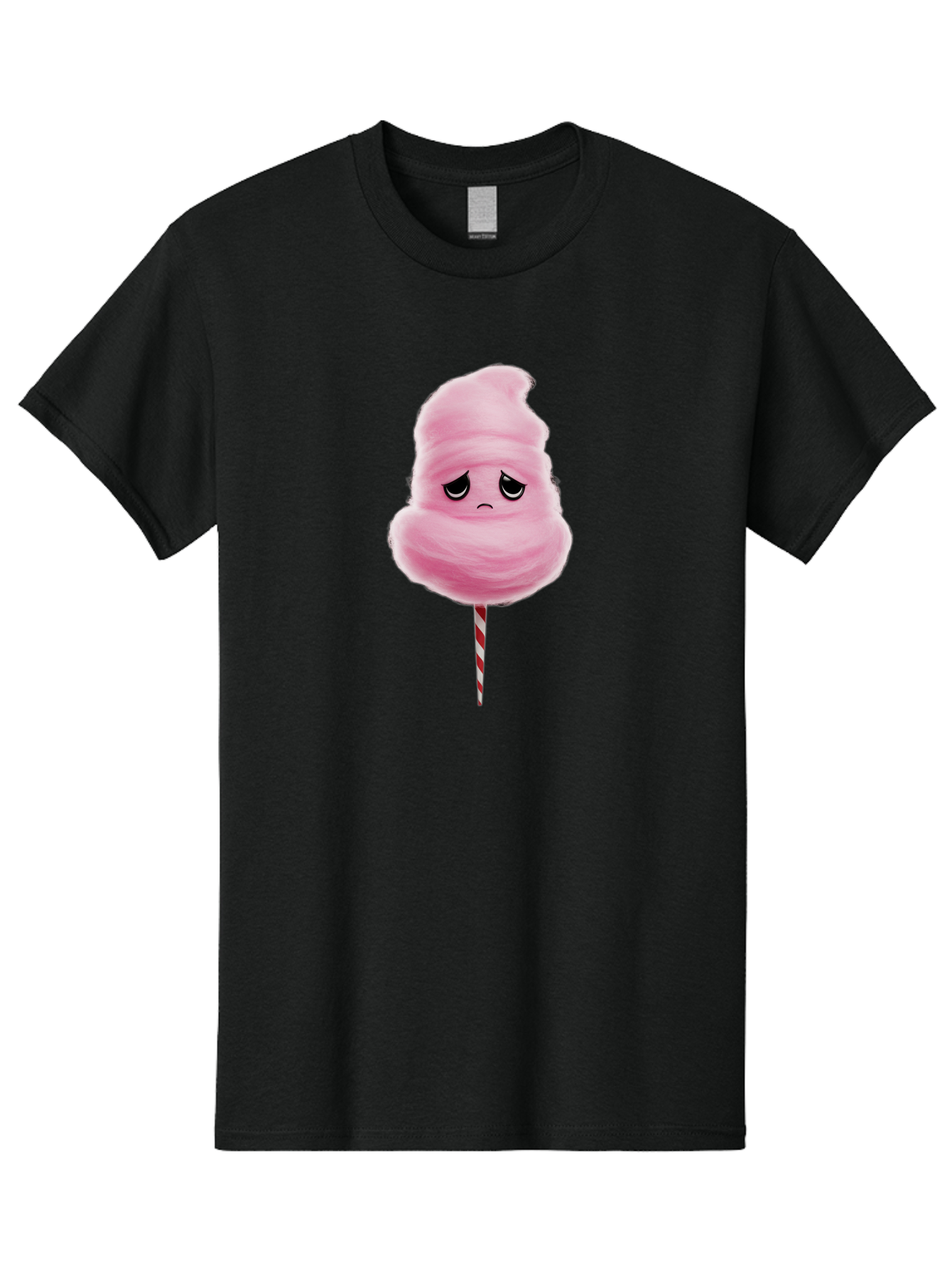 Angry-Cotton-Candy Men'S Graphic Tee, 100% Cotton, Comfortable Casual Summer Wear, Machine Washable, Angry Cotton Candy, Grumpy Face, Sweet Treat, Cartoon Character, Funny Expression, Mad Candy, Fluffy Pink Snack, Fairground Food, Angry Face, Bac586