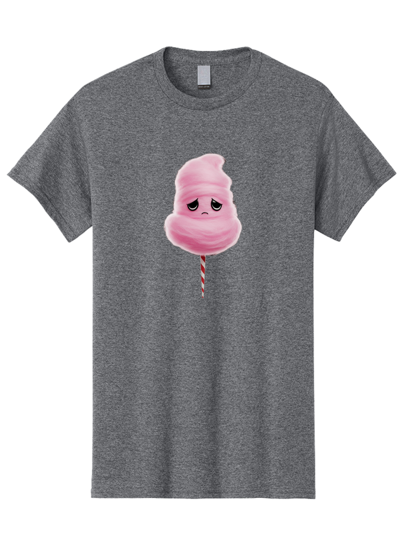 Angry-Cotton-Candy Men'S Graphic Tee, 100% Cotton, Comfortable Casual Summer Wear, Machine Washable, Angry Cotton Candy, Grumpy Face, Sweet Treat, Cartoon Character, Funny Expression, Mad Candy, Fluffy Pink Snack, Fairground Food, Angry Face, Bac586