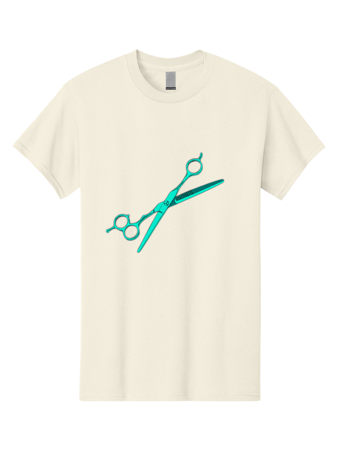 Barber-Scissors Men'S Graphic Tee, 100% Cotton, Comfortable Casual Summer Wear, Machine Washable, Hairdressing Scissors, Beauty Tools, Salon Equipment, Hair Cutting, Grooming, Styling, Professional Hairstyling Bac607