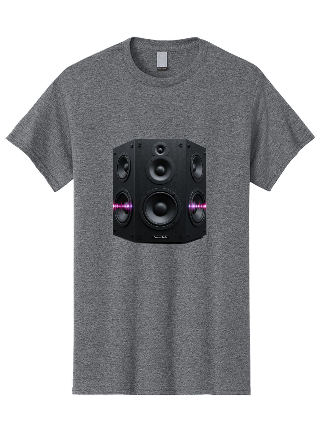 Base-Reflex Men'S Graphic Tee, 100% Cotton, Comfortable Casual Summer Wear, Machine Washable, Black Speaker System, Home Audio Equipment, Sound System, Hi-Fi Speaker, Purple Sound Wave, Music Technology, Audio Visual Bac614