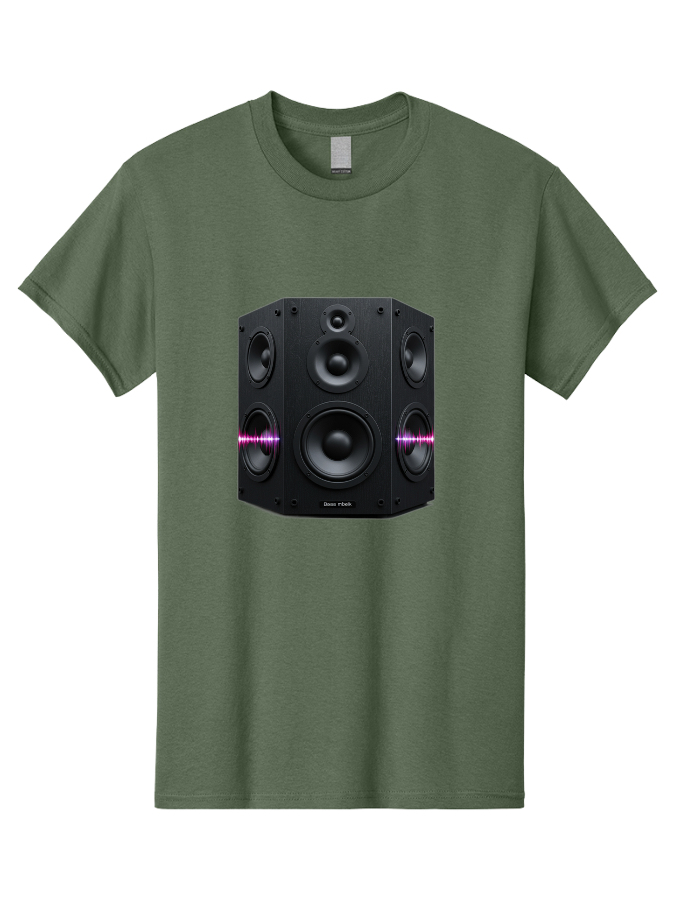 Base-Reflex Men'S Graphic Tee, 100% Cotton, Comfortable Casual Summer Wear, Machine Washable, Black Speaker System, Home Audio Equipment, Sound System, Hi-Fi Speaker, Purple Sound Wave, Music Technology, Audio Visual Bac614