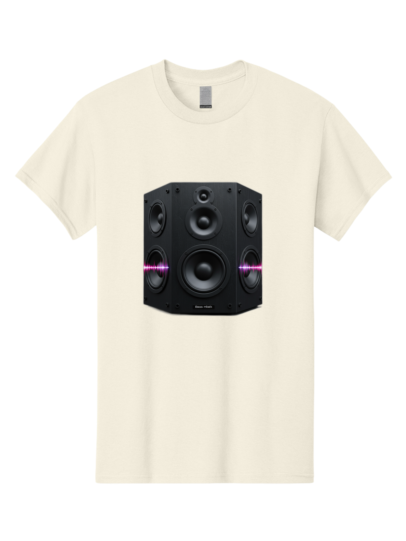 Base-Reflex Men'S Graphic Tee, 100% Cotton, Comfortable Casual Summer Wear, Machine Washable, Black Speaker System, Home Audio Equipment, Sound System, Hi-Fi Speaker, Purple Sound Wave, Music Technology, Audio Visual Bac614