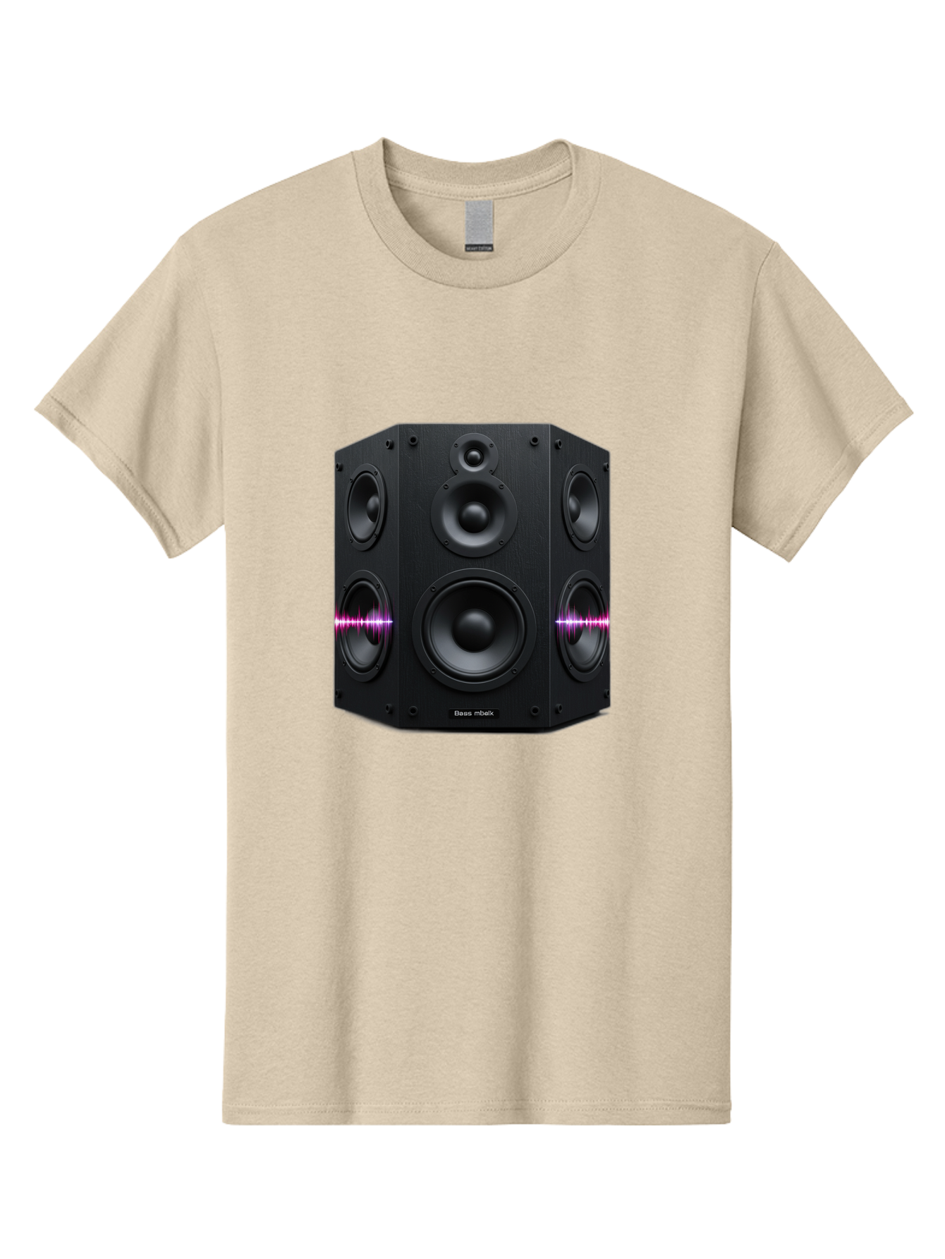 Base-Reflex Men'S Graphic Tee, 100% Cotton, Comfortable Casual Summer Wear, Machine Washable, Black Speaker System, Home Audio Equipment, Sound System, Hi-Fi Speaker, Purple Sound Wave, Music Technology, Audio Visual Bac614