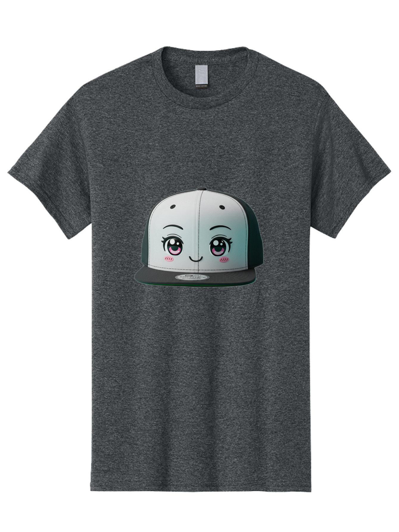 Baseball-Cap Men'S Graphic Tee, 100% Cotton, Comfortable Casual Summer Wear, Machine Washable, Cartoon Snapback Cap, Kawaii Fashion, Cute Hat Design, Playful Eyewear, Trendy Accessories, Streetwear Style, Anime Influence, Fashionable Headwear Bac618