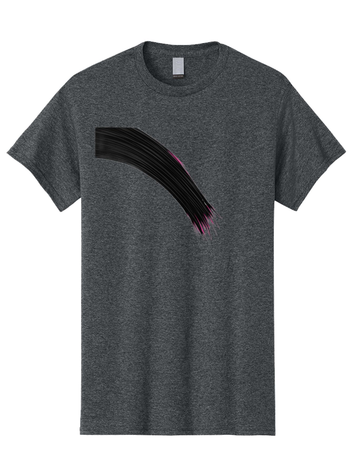 Black-Hair-Strands Men'S Graphic Tee, 100% Cotton, Comfortable Casual Summer Wear, Machine Washable, Black Hair, Hair Extensions, Fine Strands, Pink Highlights, Sleek Texture, Luscious Locks, Hair Styling Bac632