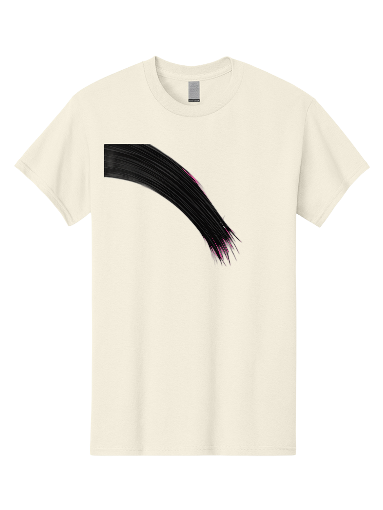 Black-Hair-Strands Men'S Graphic Tee, 100% Cotton, Comfortable Casual Summer Wear, Machine Washable, Black Hair, Hair Extensions, Fine Strands, Pink Highlights, Sleek Texture, Luscious Locks, Hair Styling Bac632